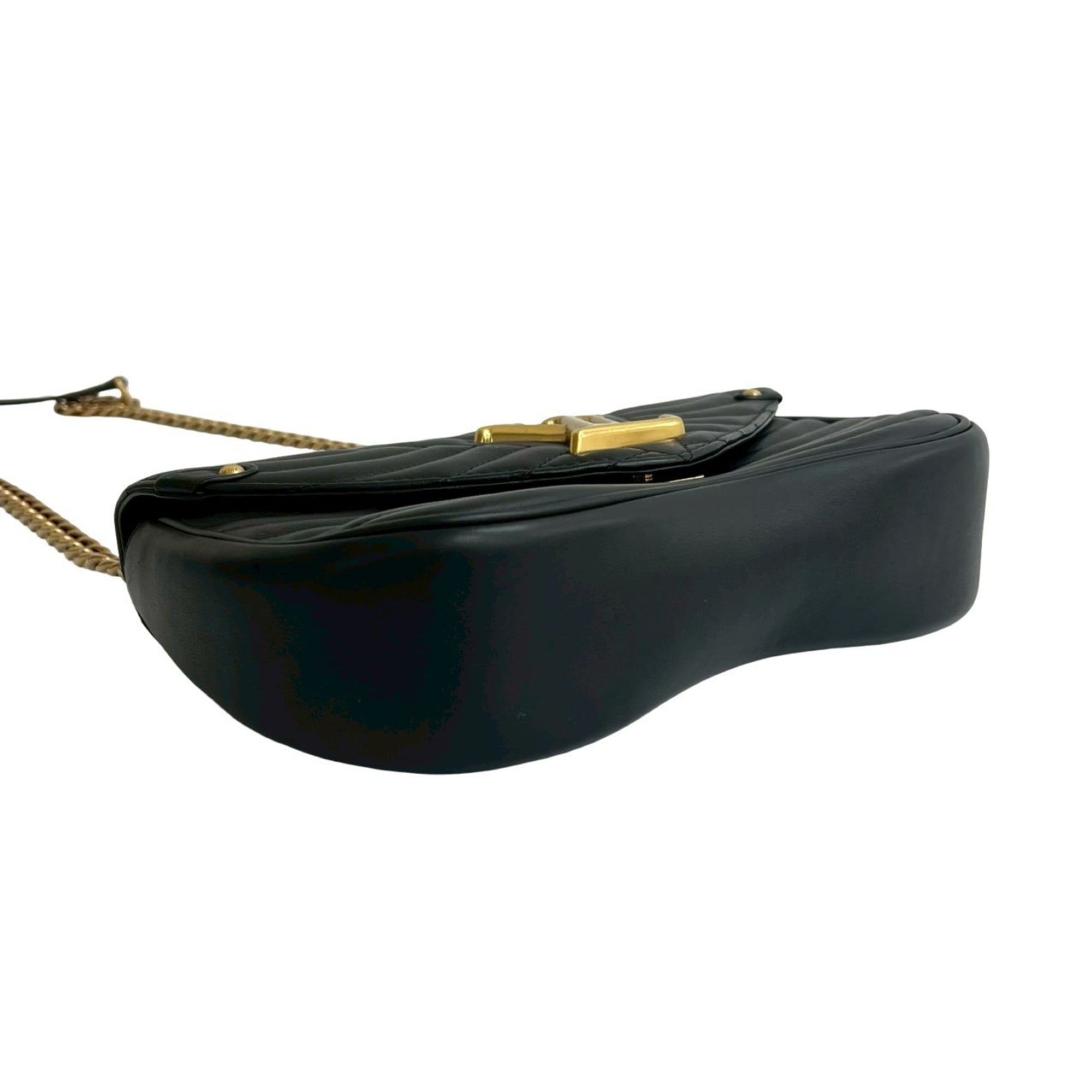 Louis Vuitton Black Leather Handbag Shoulder Bag (Pre-Owned)