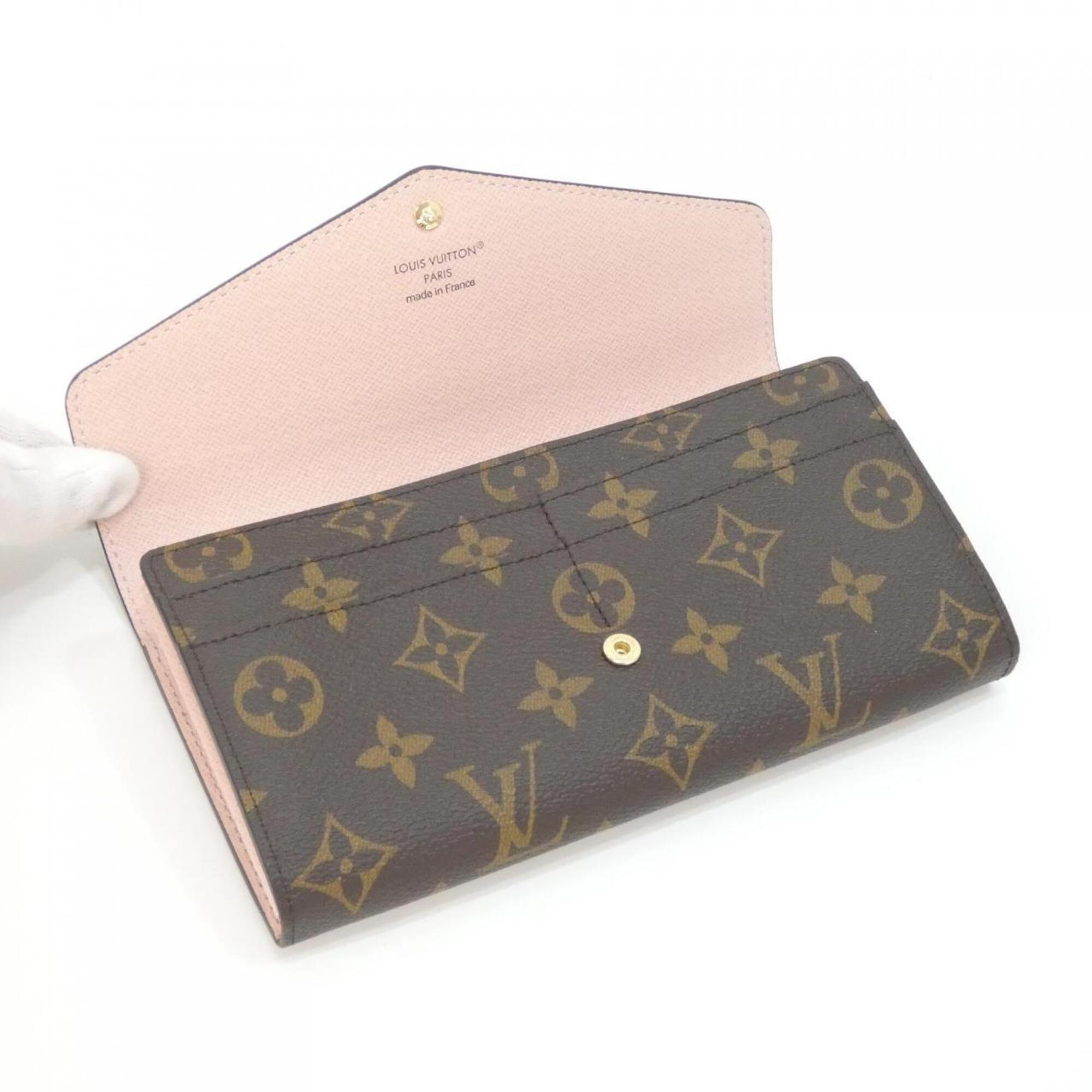 Louis Vuitton Brown Coated Canvas Long Wallet (Bi-Fold) (Pre-Owned)