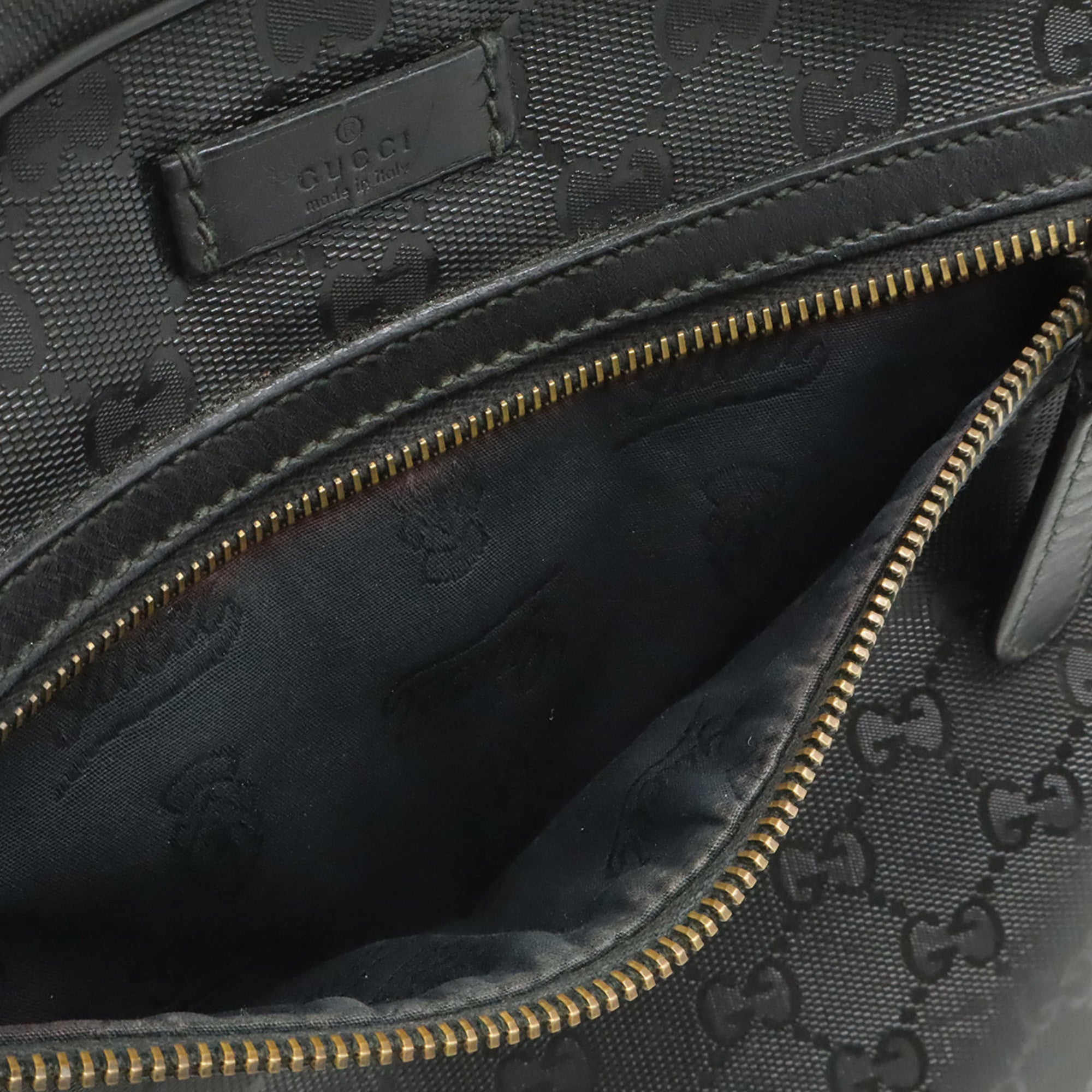 Gucci Black Gg Imprimé Pochette Shoulder Bag (Pre-Owned)