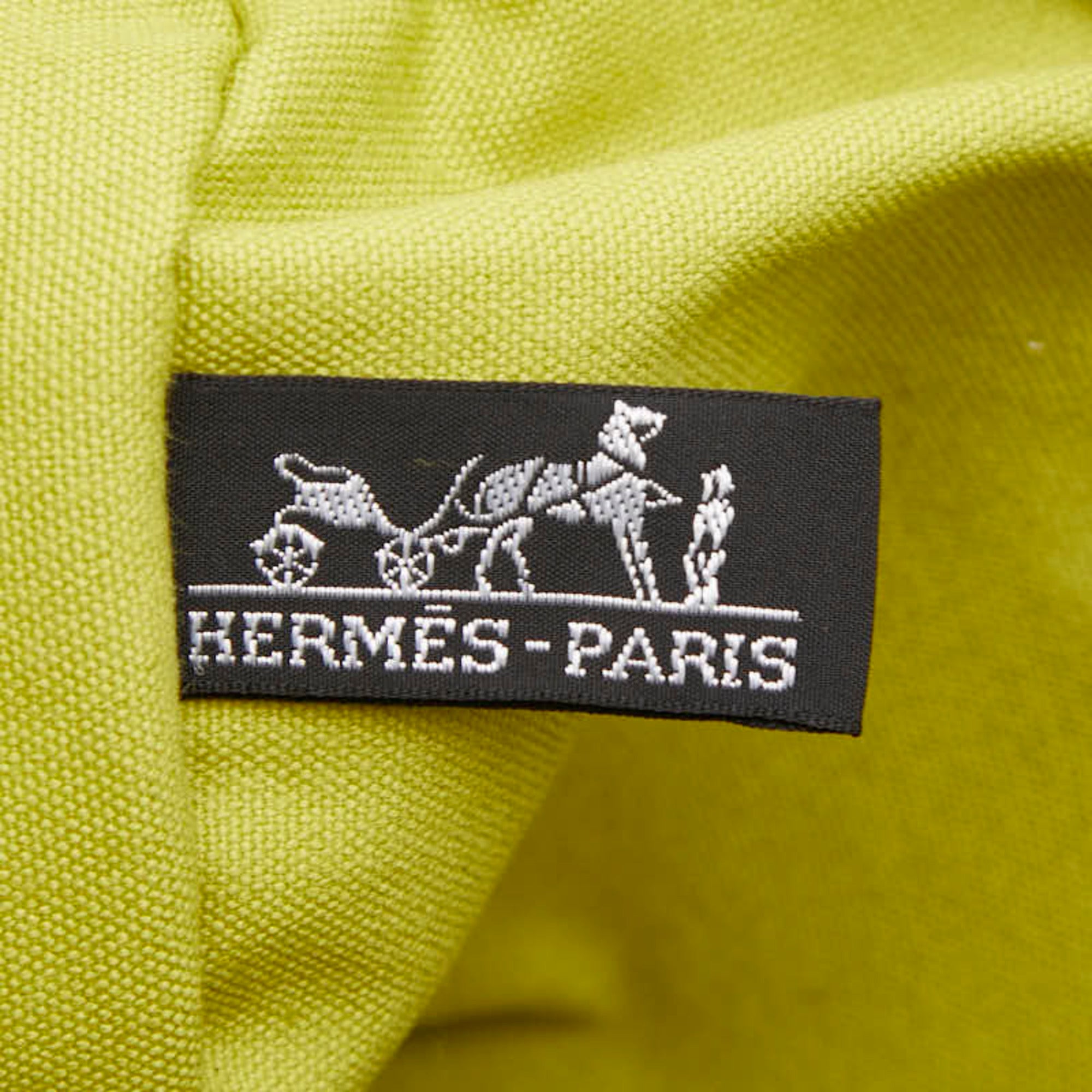 Hermes Green Cotton Pouch (Pre-Owned)