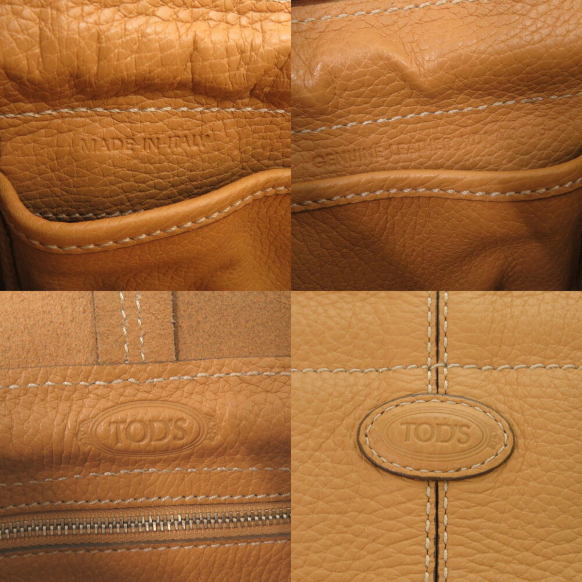Tod's Beige Yellow Leather Handbag (Pre-Owned)