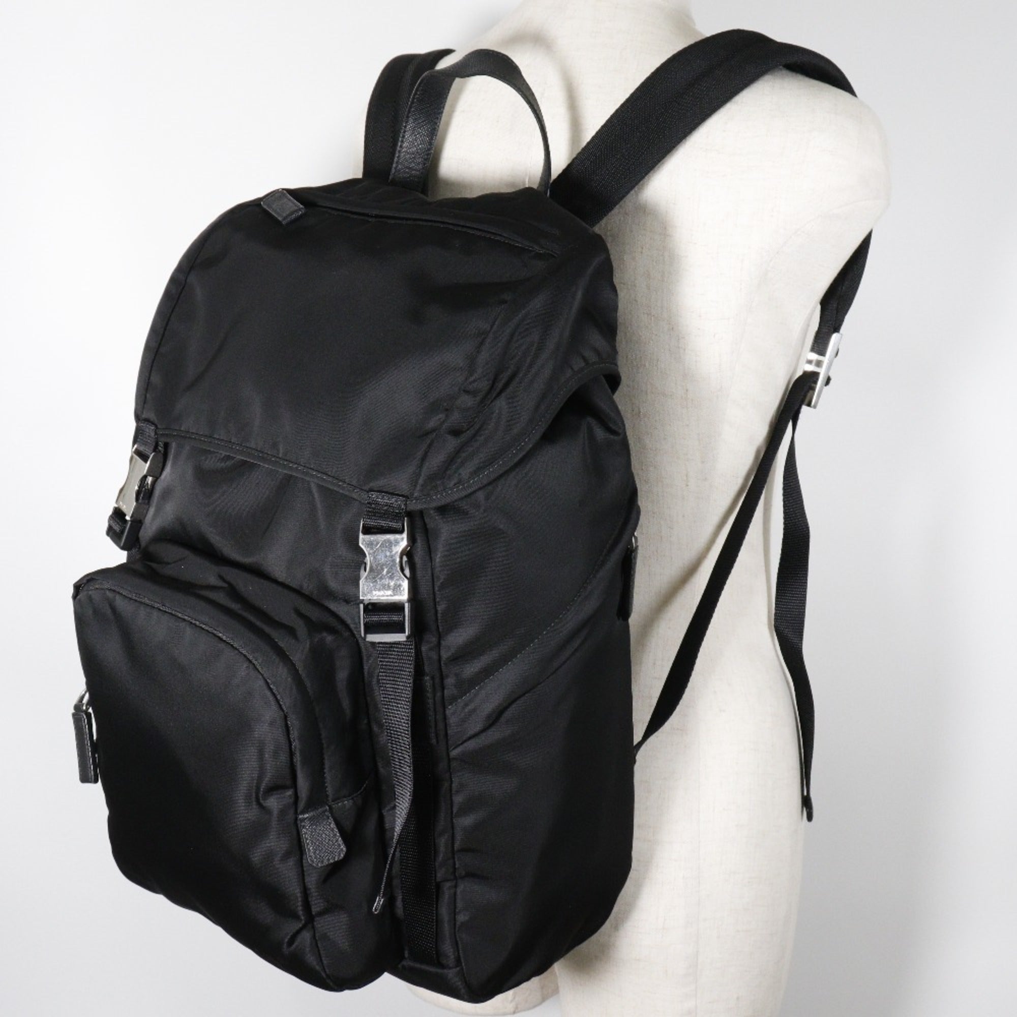 Prada Black Nero Nylon Backpack (Pre-Owned)
