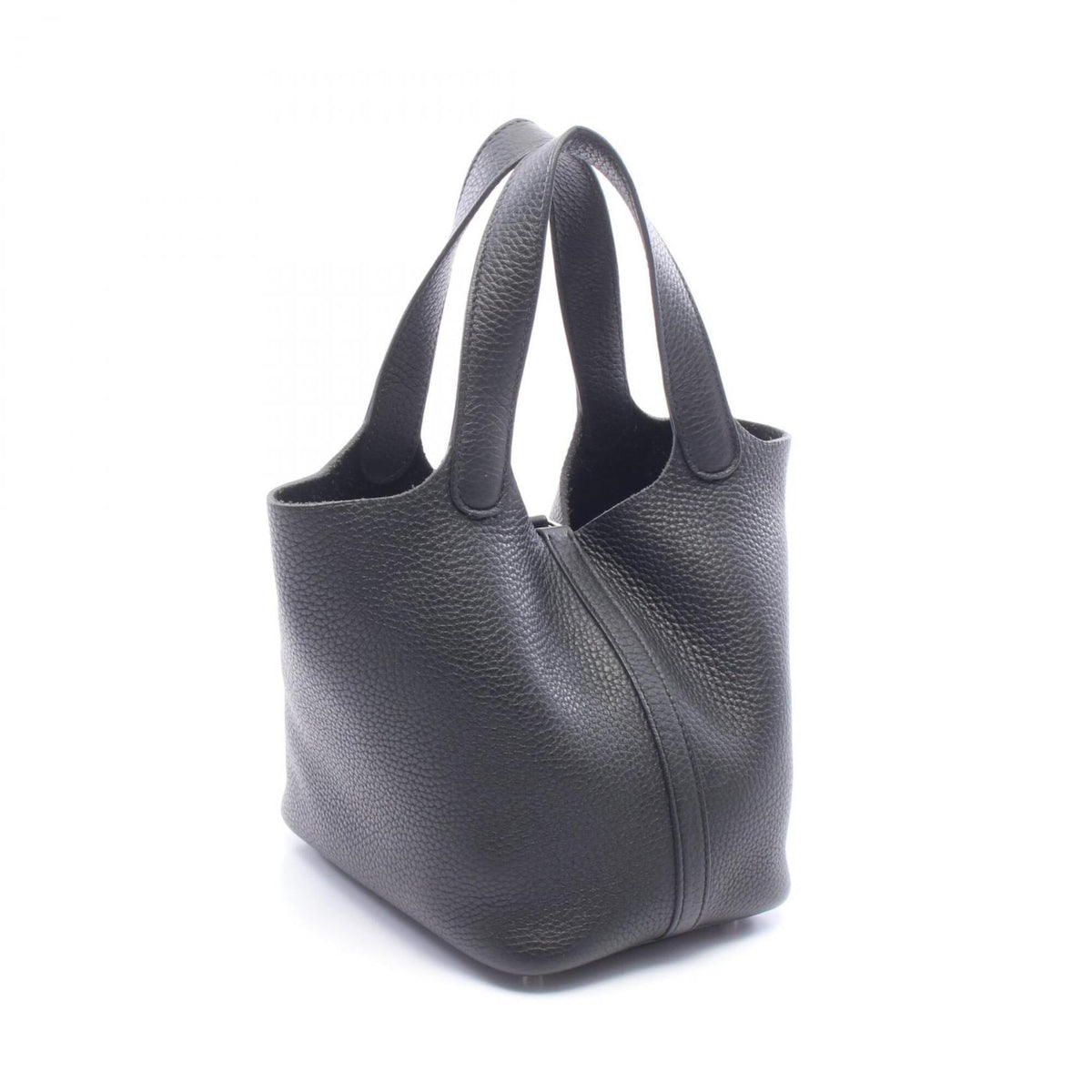 Hermes Black Taurillon Clemence Leather Handbag (Pre-Owned)