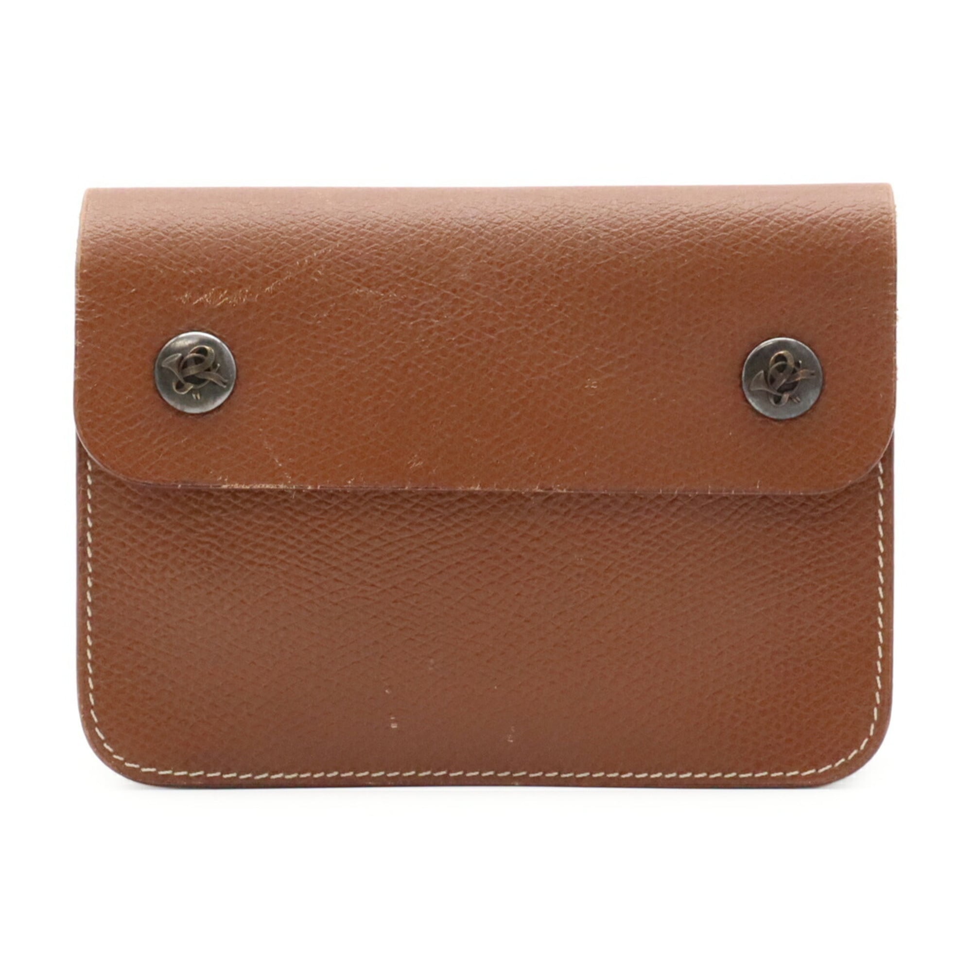 Hermes Brown Leather Clutch Bag Fanny Pack Pochette (Pre-Owned)