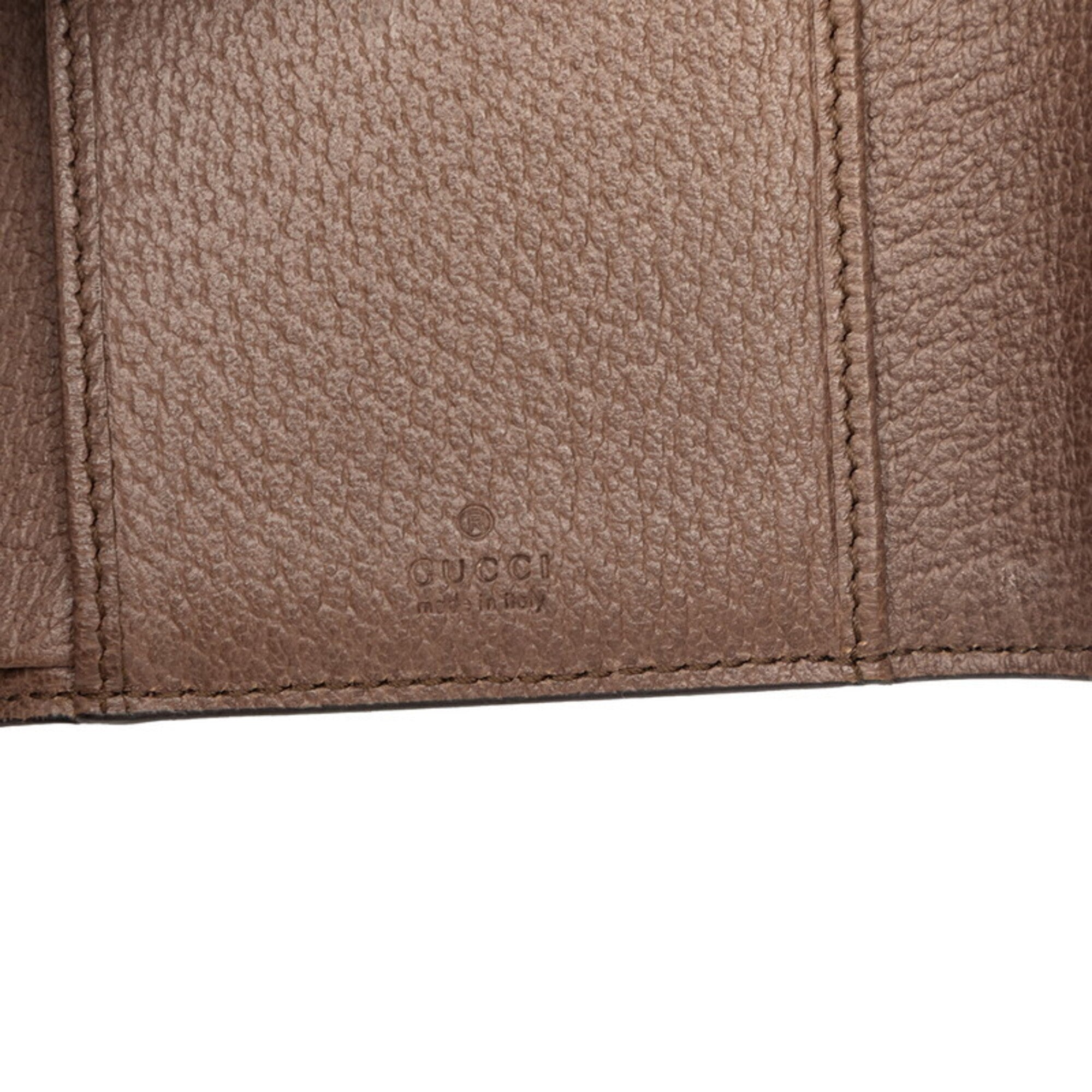Gucci Gg Supreme Beige Multi-Color Pvc Leather Wallet (Tri-Fold) (Pre-Owned)
