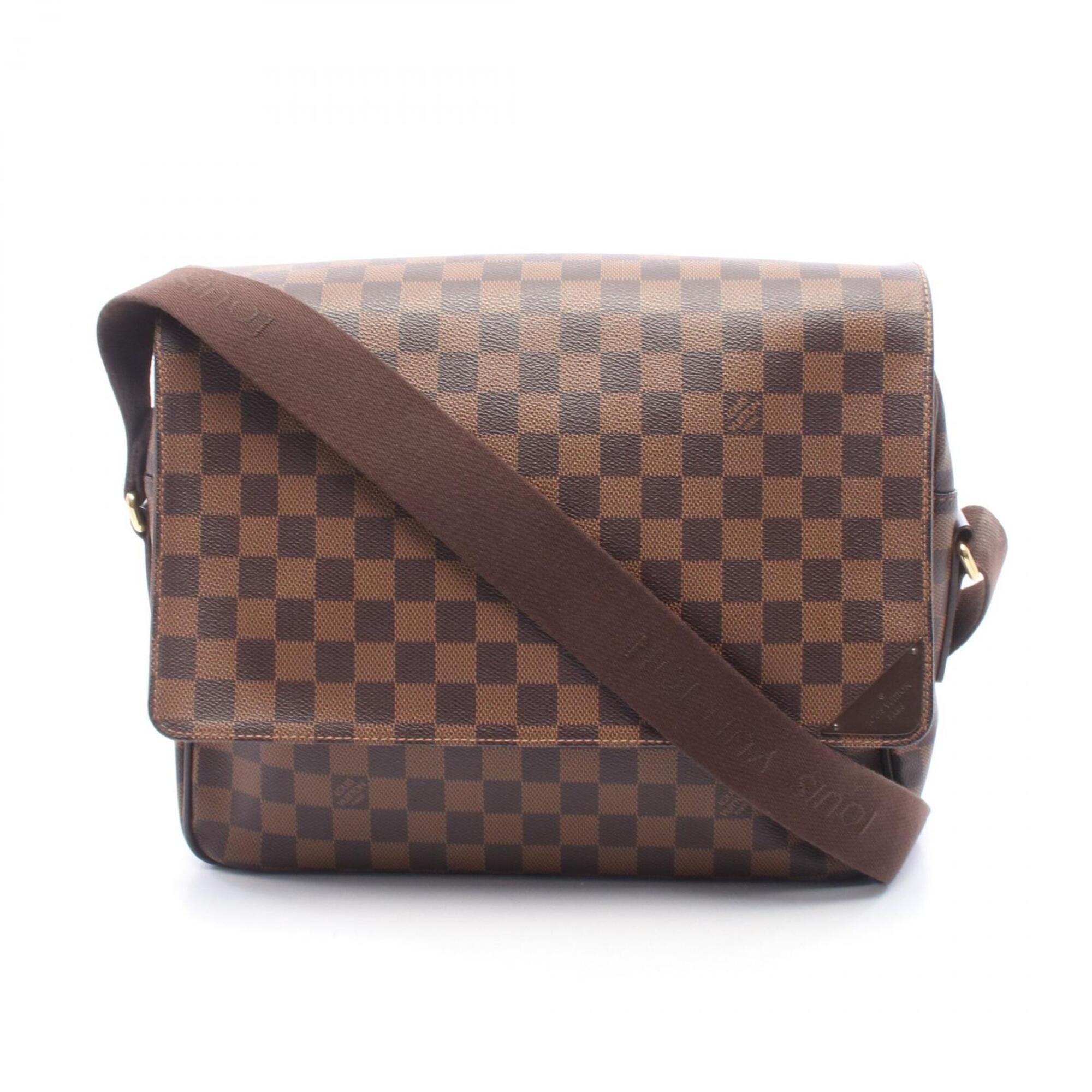 Louis Vuitton Brown Coated Canvas Leather Handbag Shoulder Bag (Pre-Owned)