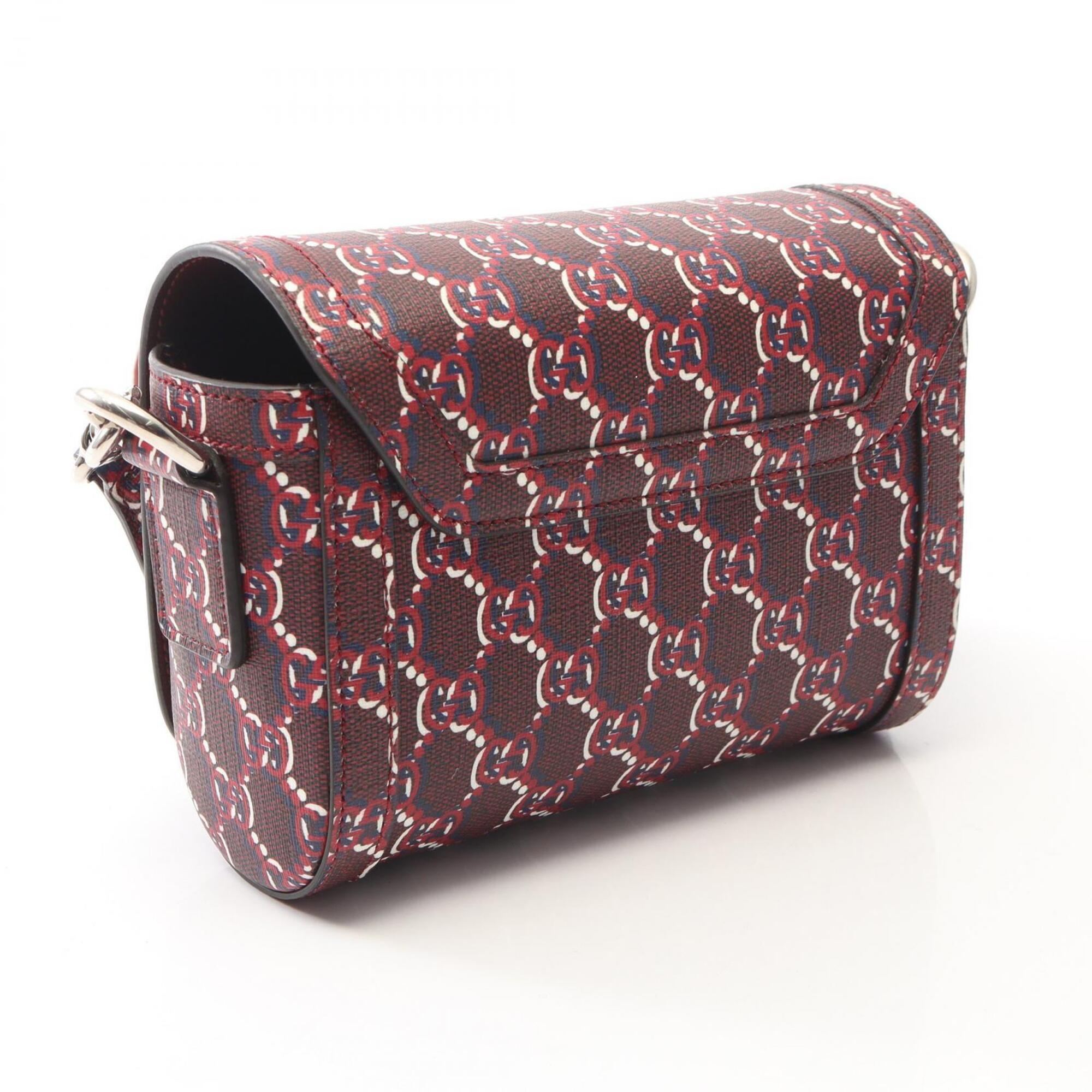 Gucci Bordeaux Coated Canvas Handbag Shoulder Bag (Pre-Owned)