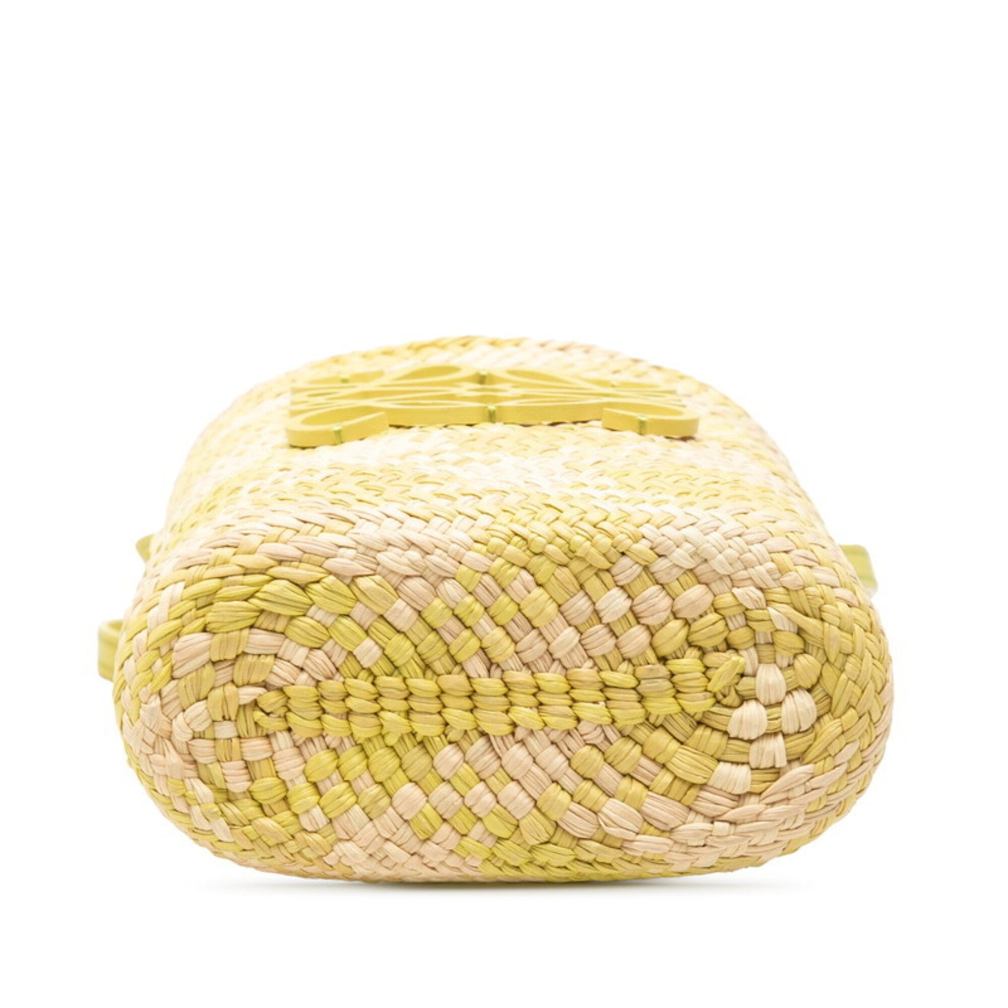 Loewe Green Raffia Leather Shoulder Bag (Pre-Owned)
