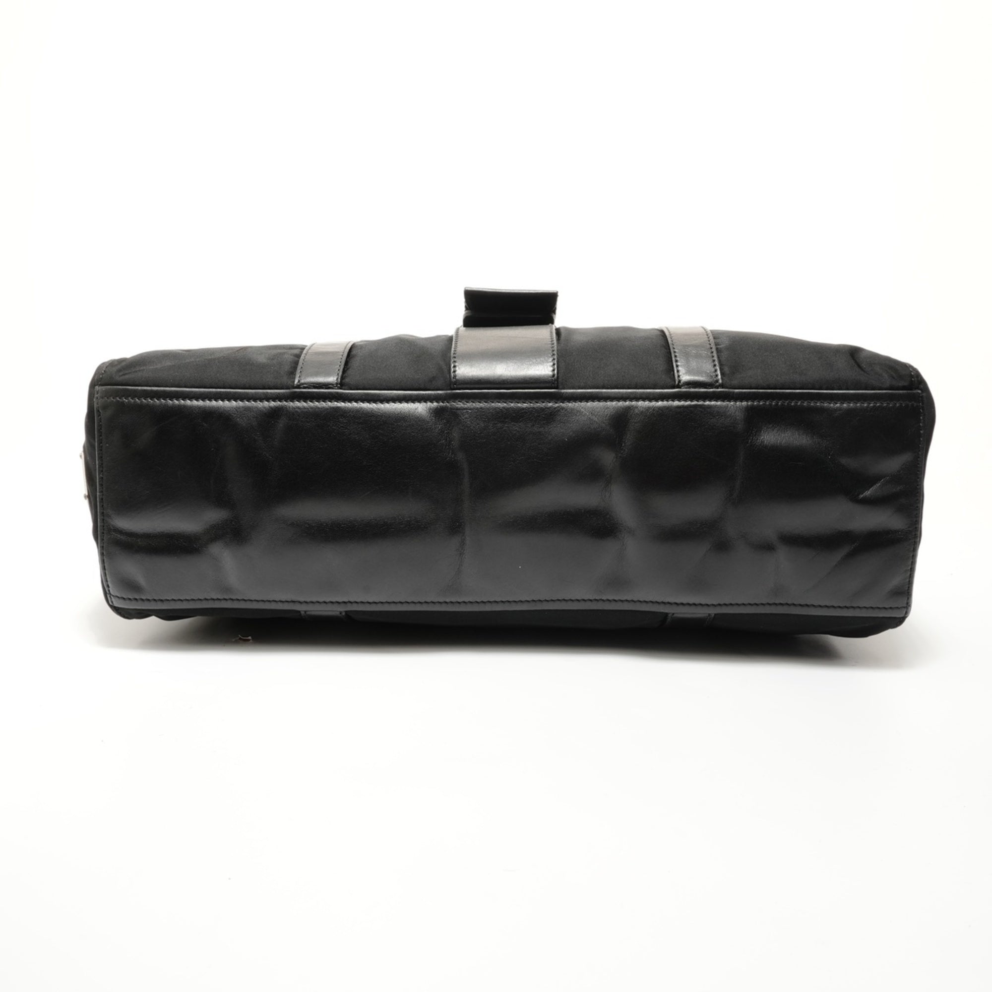 Prada Black Nylon Leather Shoulder Bag (Pre-Owned)