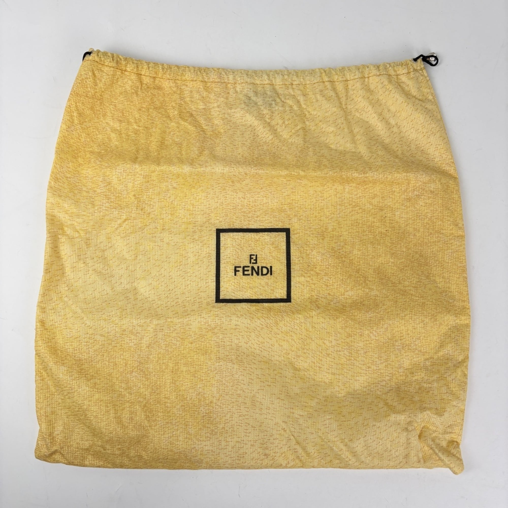 Fendi Navy Leather Canvas Shoulder Bag (Pre-Owned)