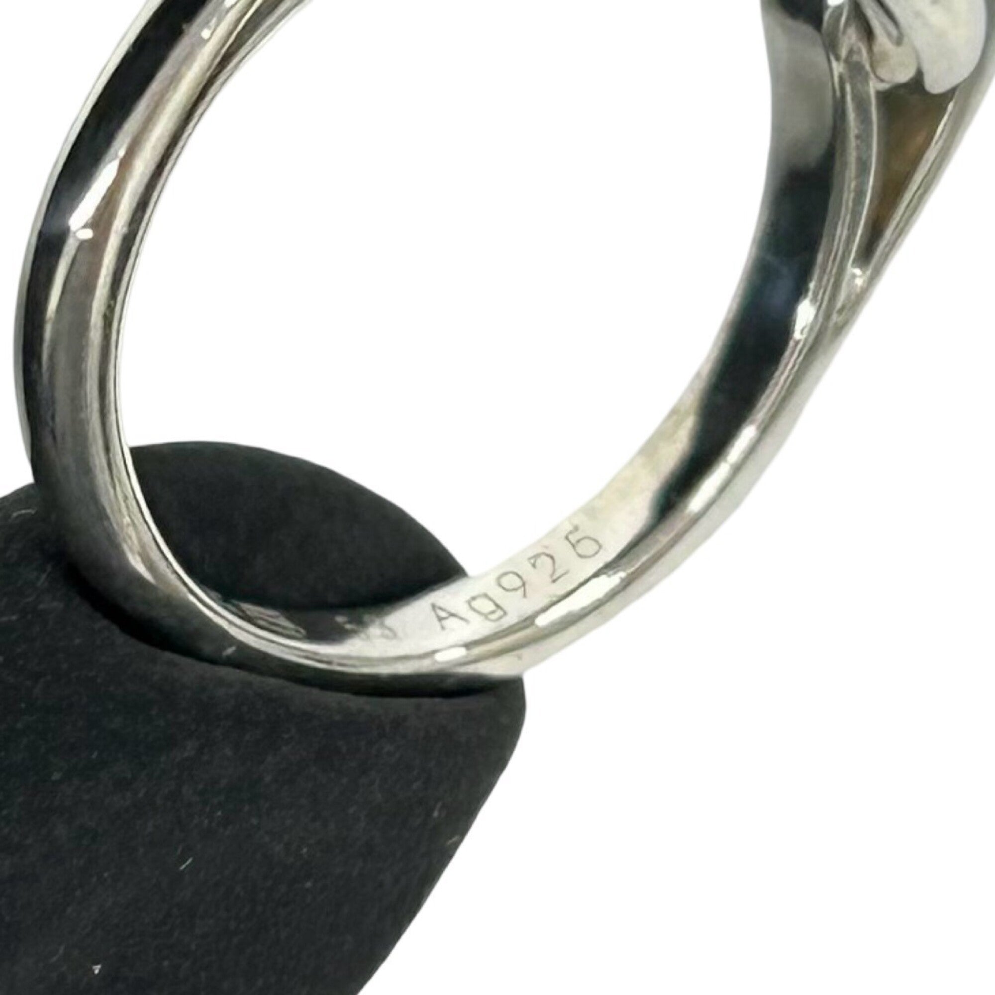 Hermes Silver Silver 925 Band Ring (Pre-Owned)