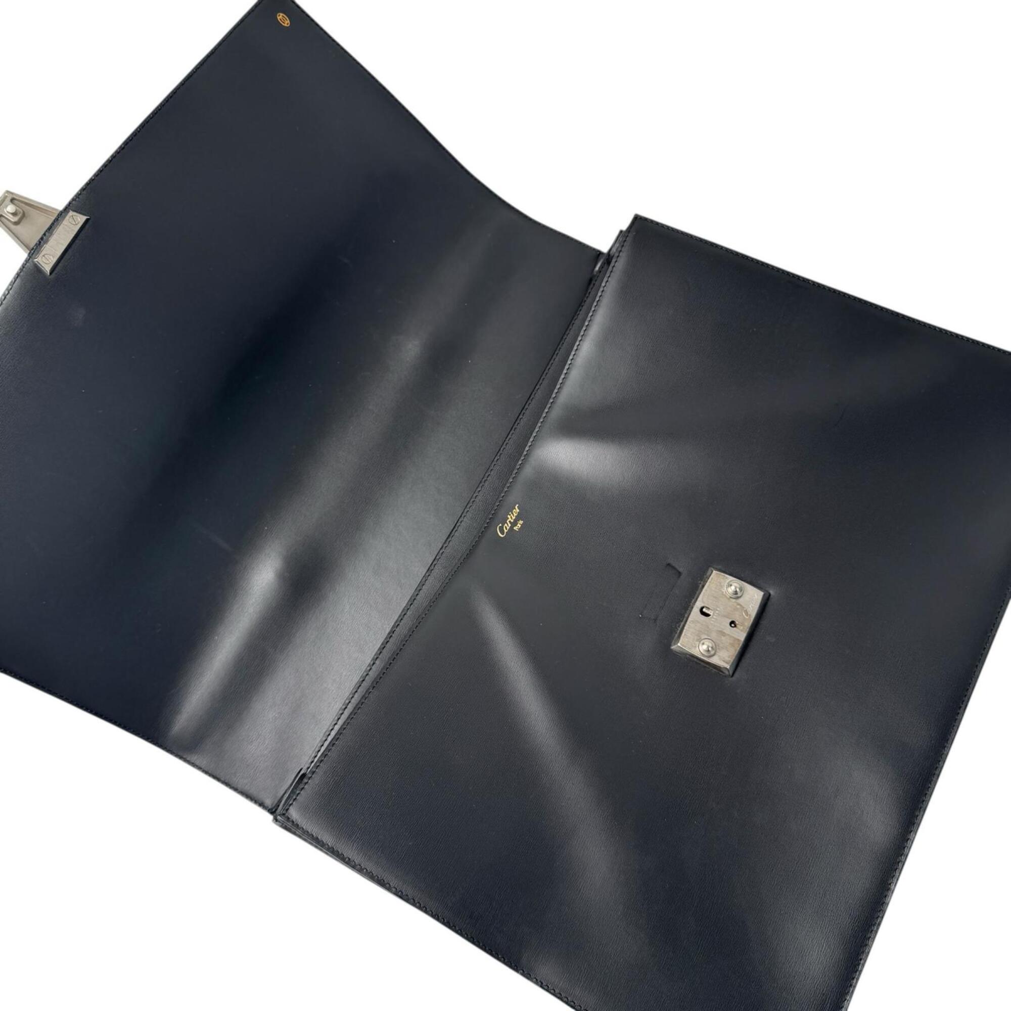 Cartier Black Leather Briefcase (Pre-Owned)