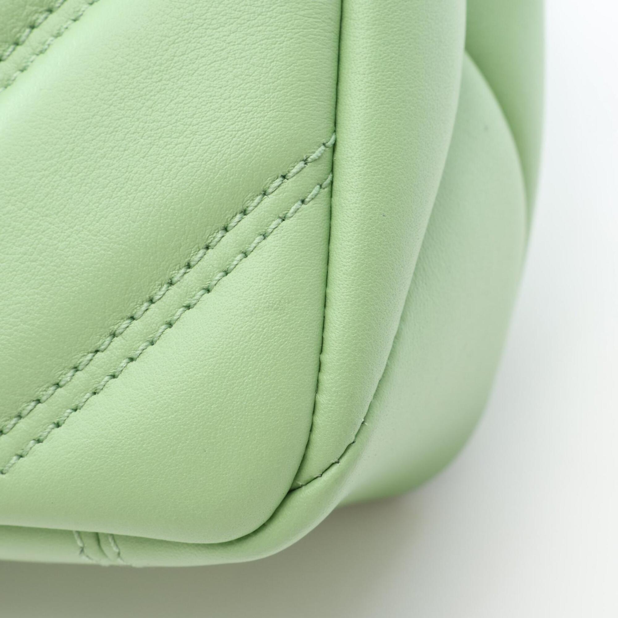 Bvlgari Green Leather Handbag Shoulder Bag (Pre-Owned)