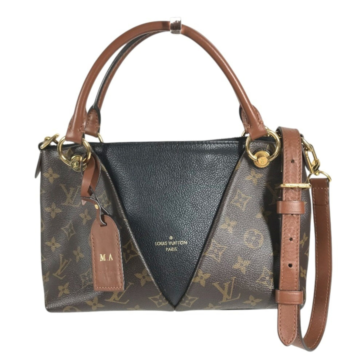 Louis Vuitton Brown Monogram Leather Handbag Shoulder Bag Tote Bag (Pre-Owned)
