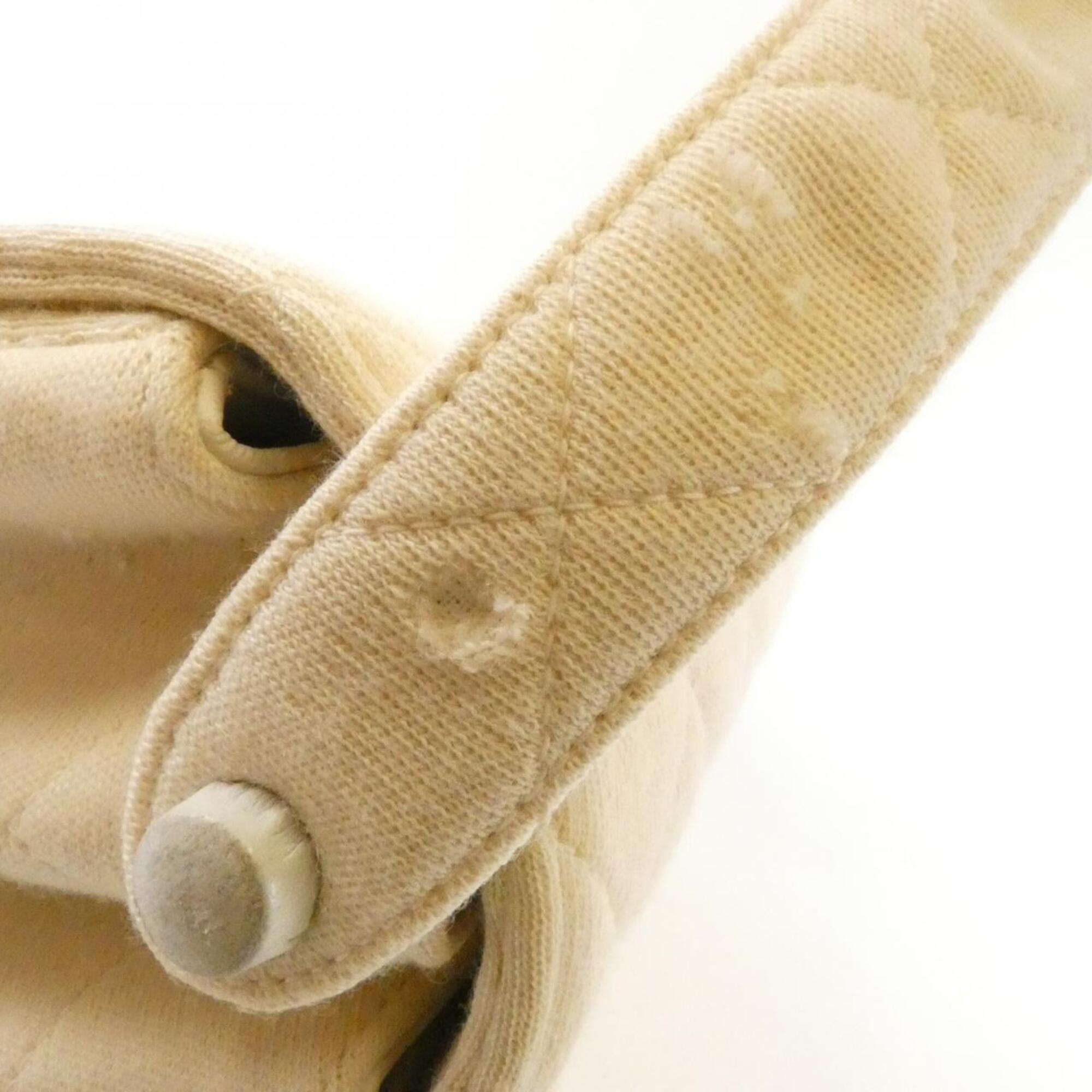 Chanel Ivory Canvas Handbag (Pre-Owned)