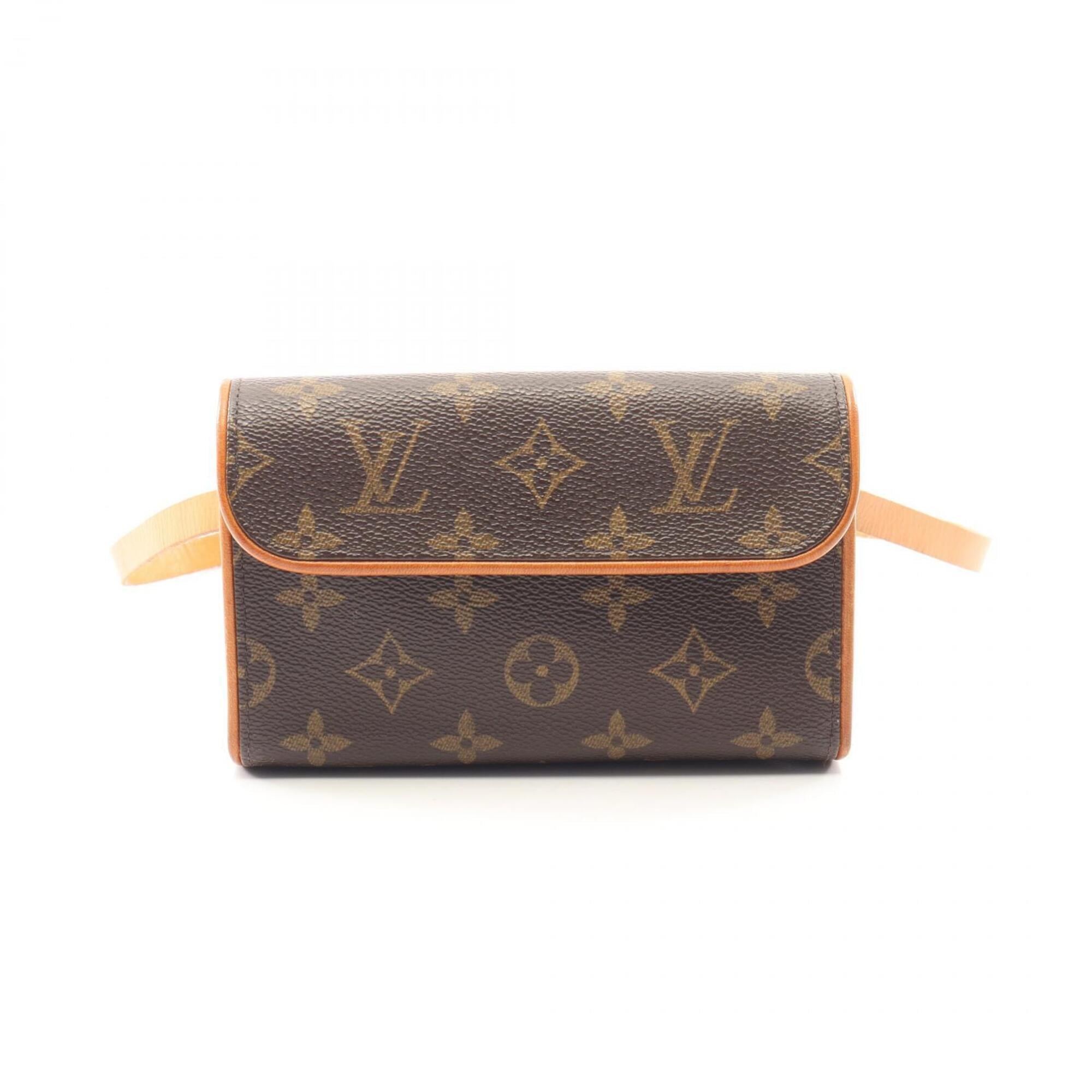 Louis Vuitton Brown Coated Canvas Leather Fanny Pack Handbag (Pre-Owned)