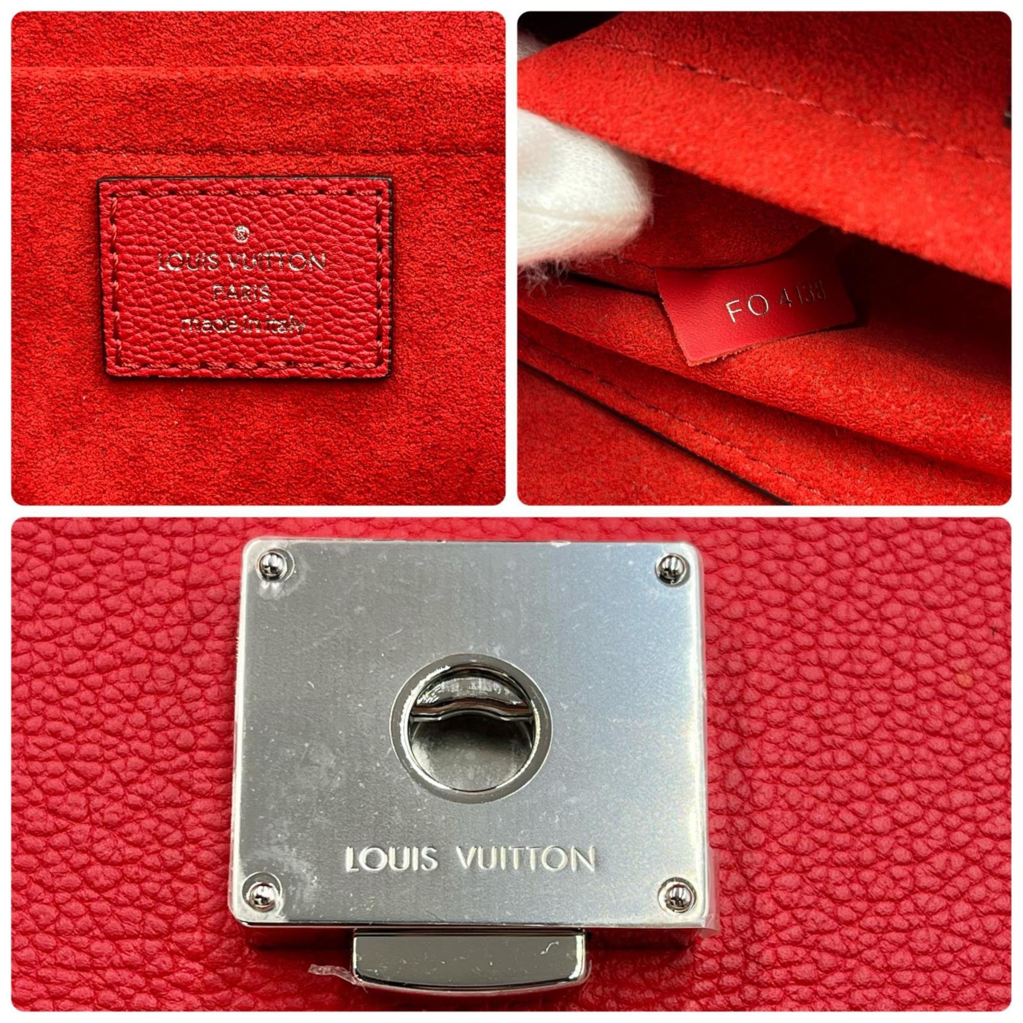 Louis Vuitton Red Color Leather Handbag Shoulder Bag (Pre-Owned)