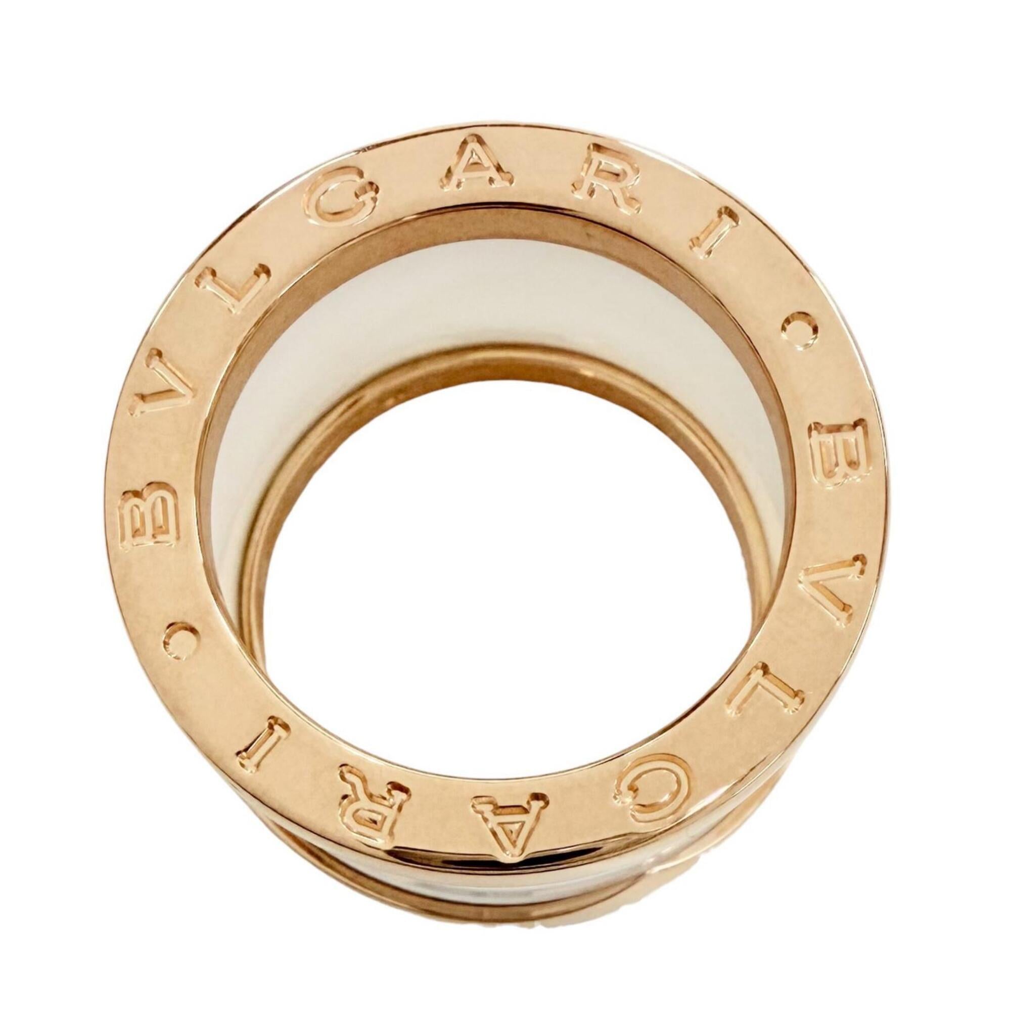 Bvlgari Pink Gold White Pink Gold (18K) Ceramic Band Ring (Pre-Owned)
