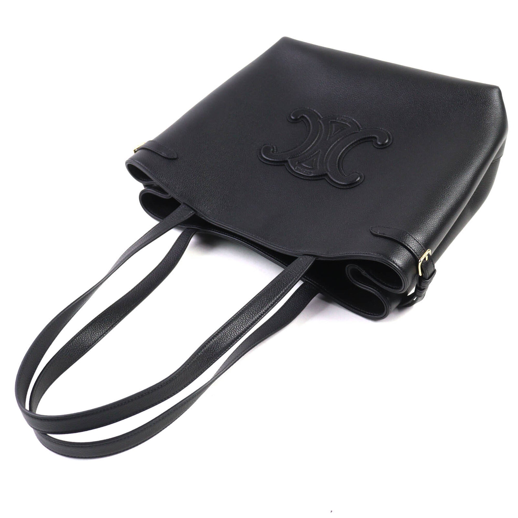 Celine Cabas Black Leather Tote Bag (Pre-Owned)