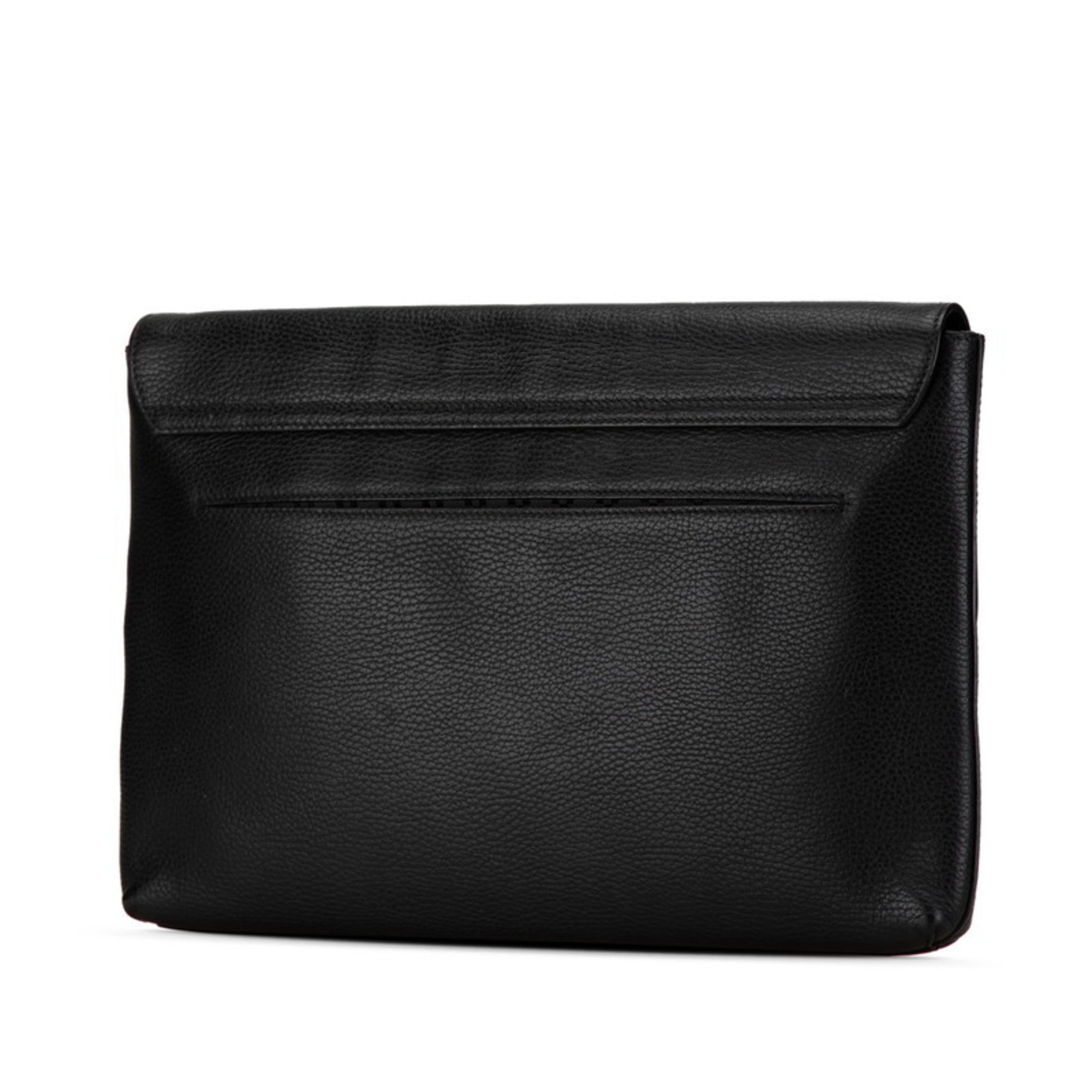 Gucci Black Leather Clutch Bag (Pre-Owned)