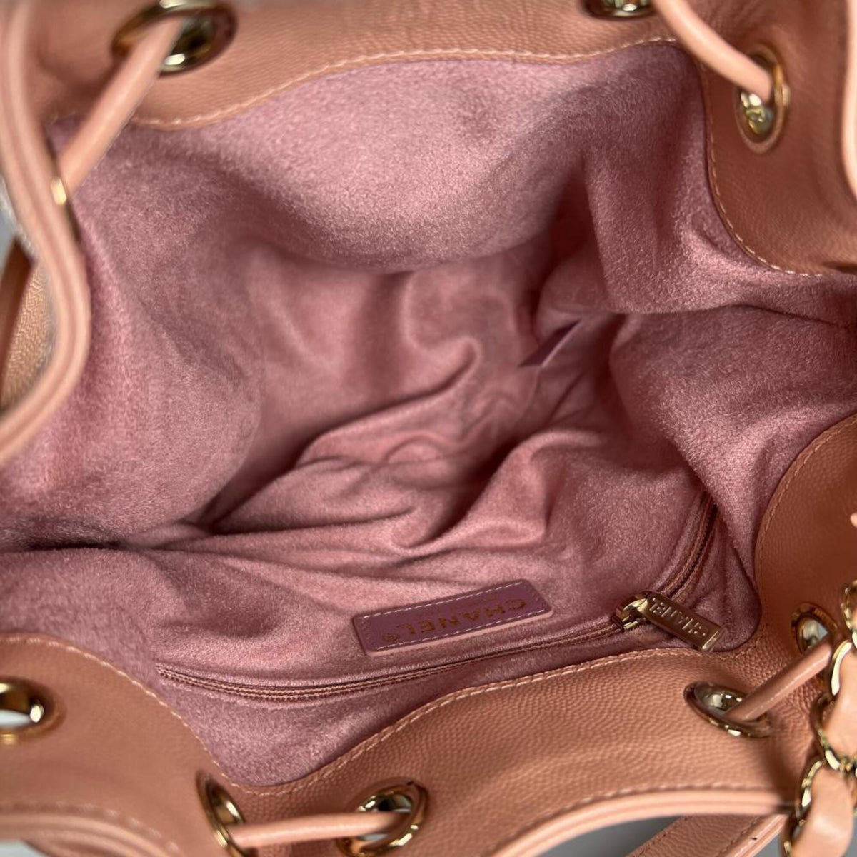 Chanel Pink Grained Calfskin Shoulder Bag (Pre-Owned)