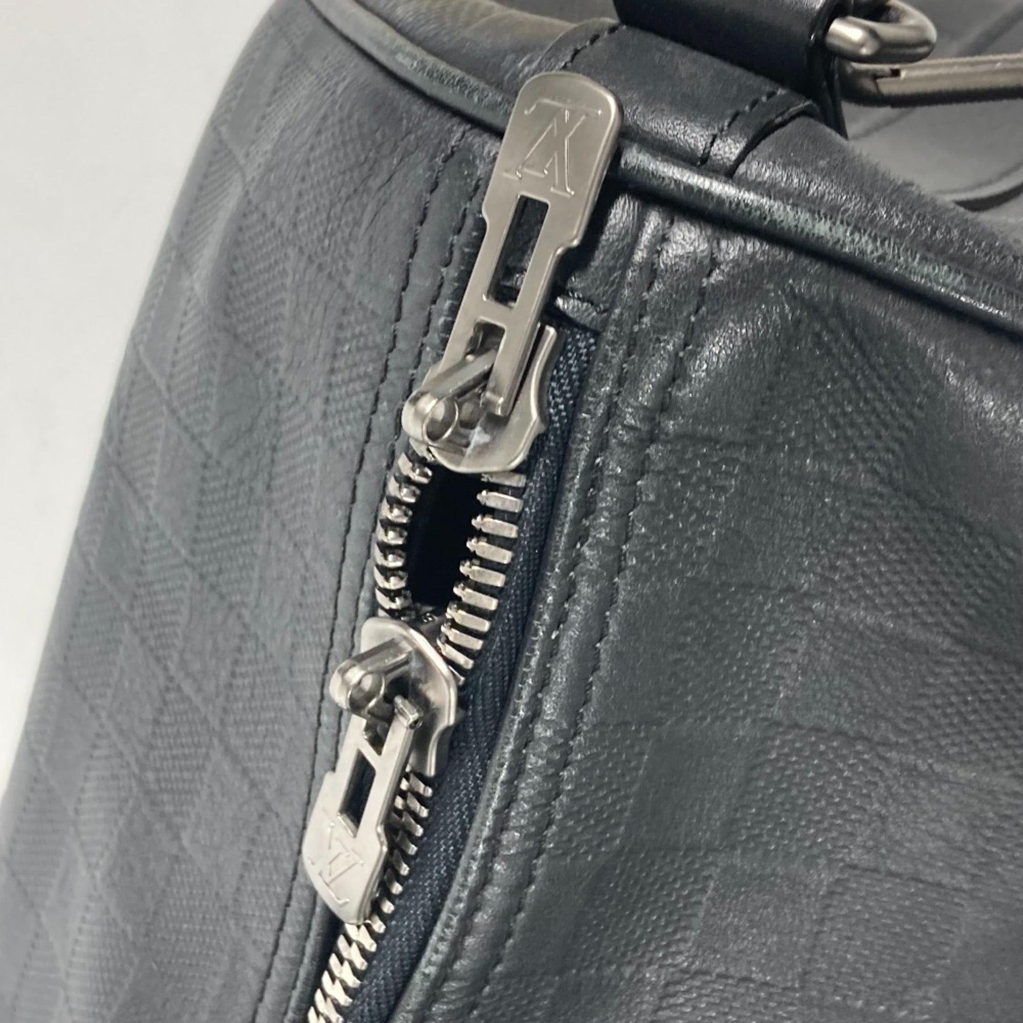 Louis Vuitton Black Onyx Damier Infini Boston Bag Shoulder Bag (Pre-Owned)