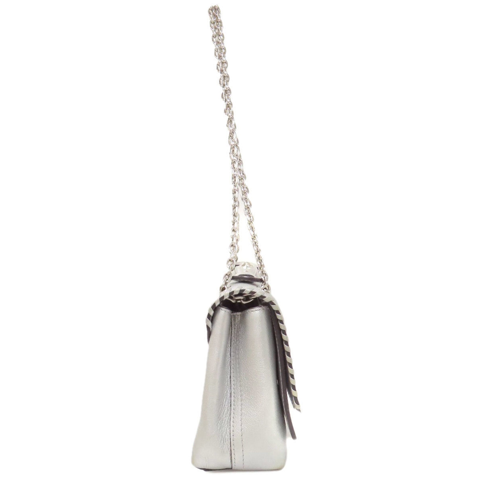 Louis Vuitton Silver Leather Shoulder Bag (Pre-Owned)