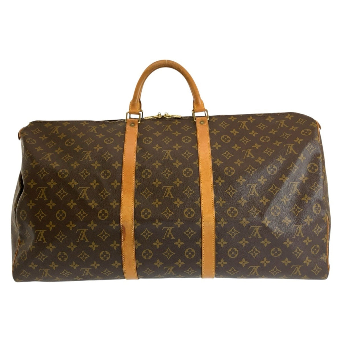 Louis Vuitton Brown Pvc Leather Boston Bag (Pre-Owned)