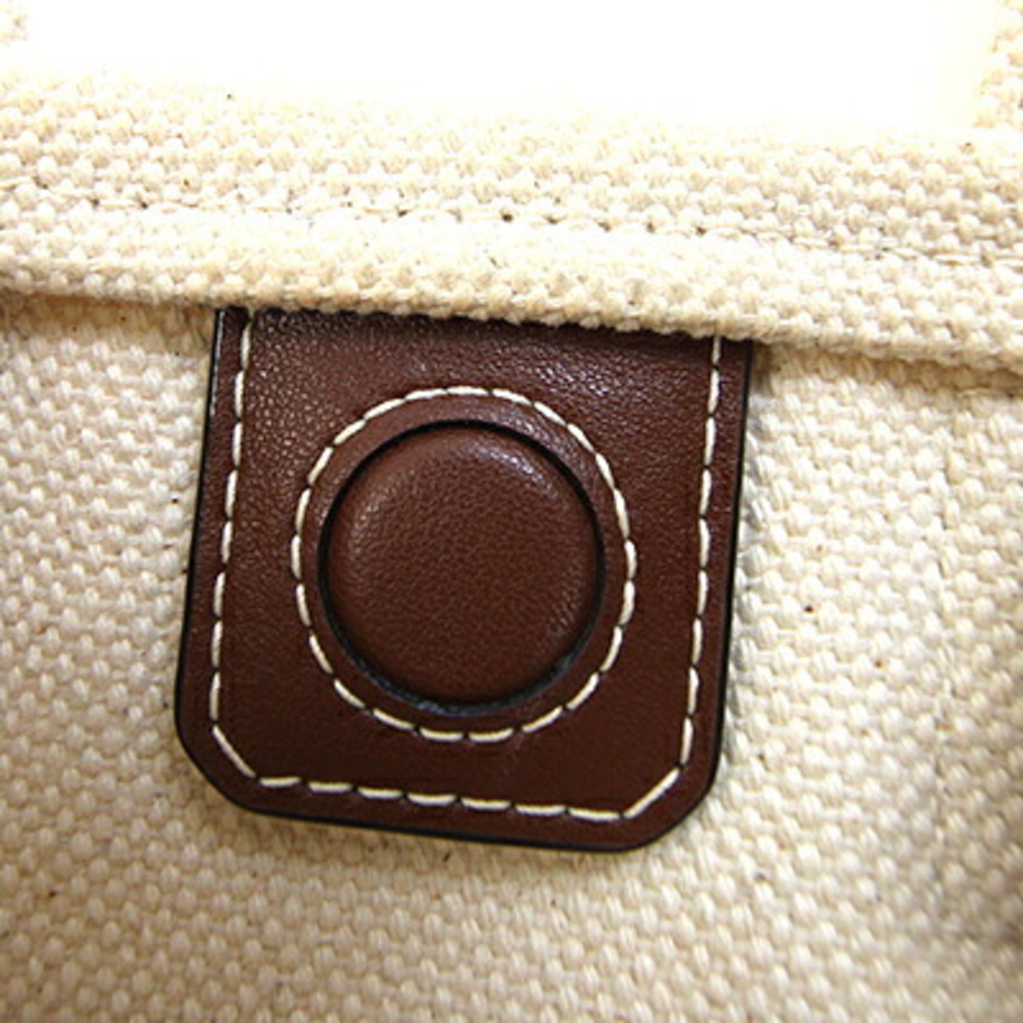 Bally Brown Cotton Canvas Leather Handbag Pochette (Pre-Owned)