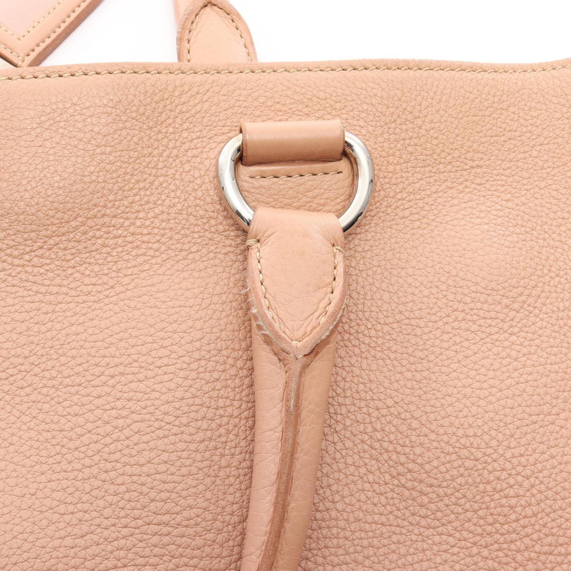 Prada Pink Leather Handbag Tote Bag (Pre-Owned)