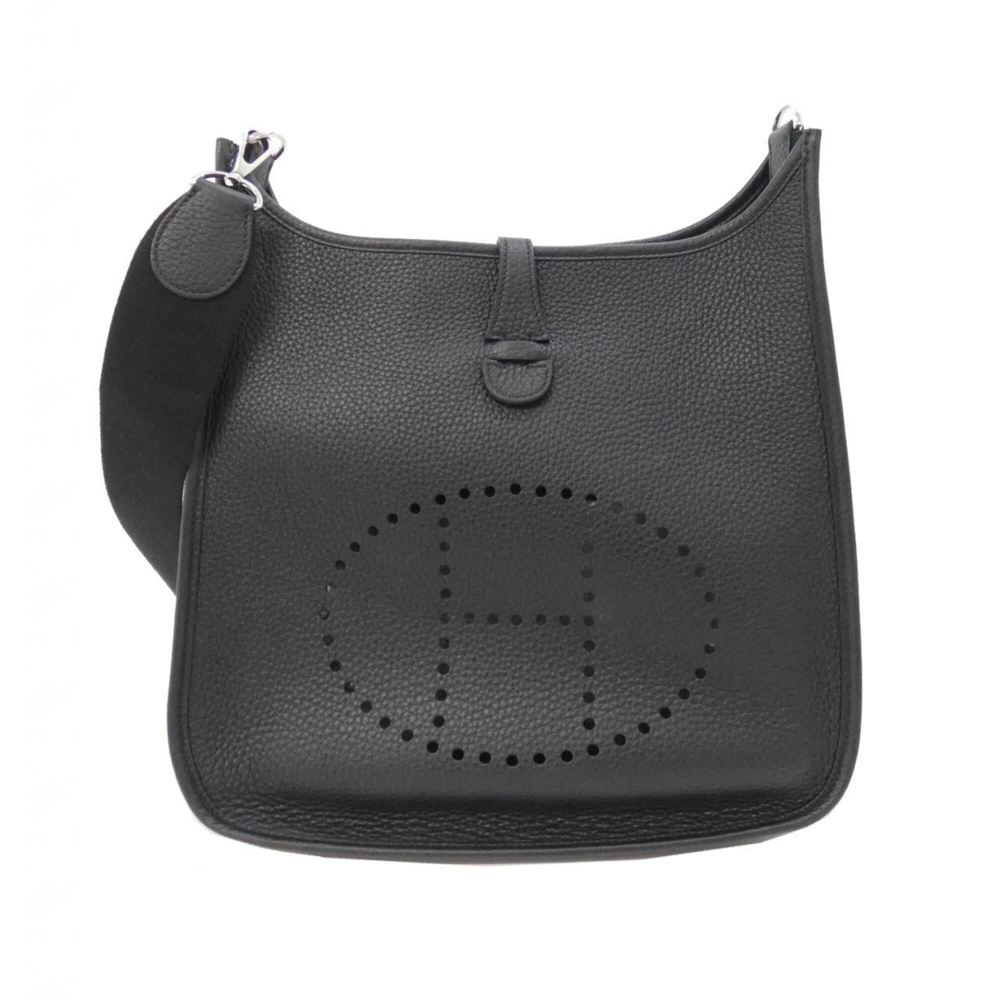 Hermes Black Taurillon Clemence Leather Shoulder Bag (Pre-Owned)