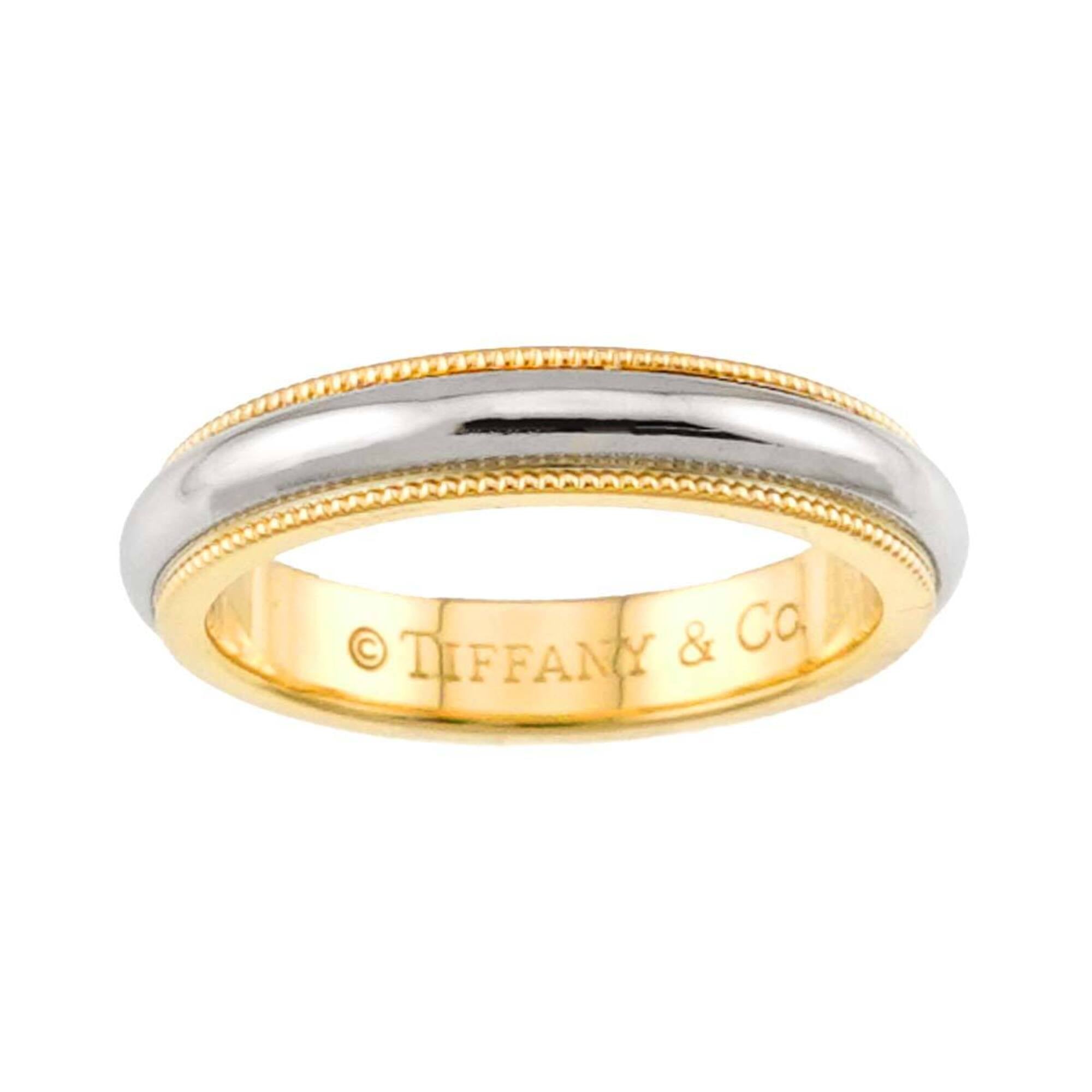 Tiffany Yellow Gold (18K) Platinum 950 Band Ring (Pre-Owned)
