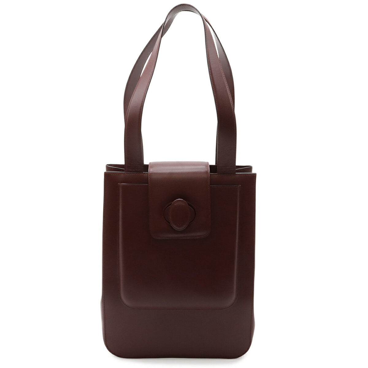 Cartier Must Bordeaux Leather Shoulder Bag Tote Bag (Pre-Owned)