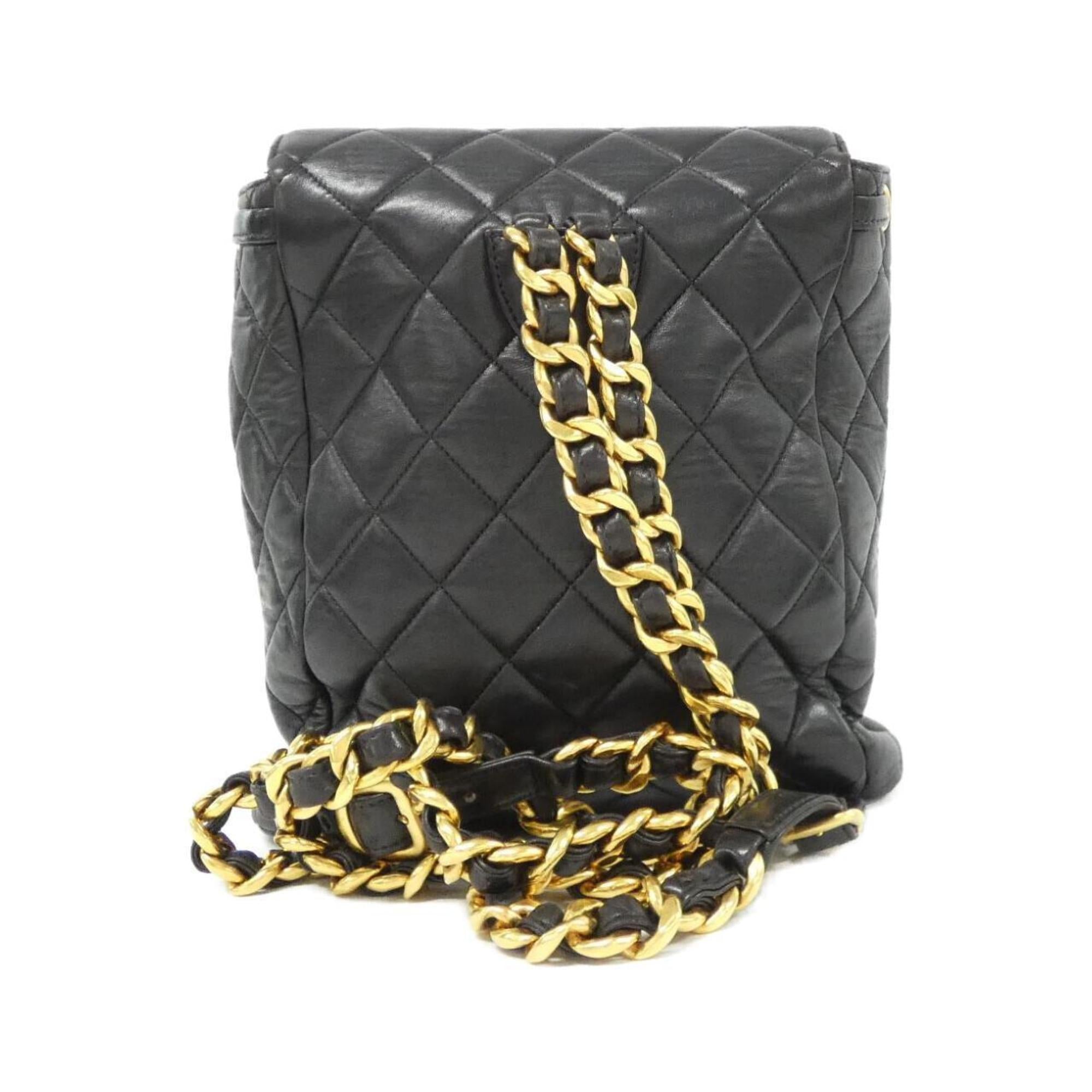 Chanel Black Leather Backpack (Pre-Owned)