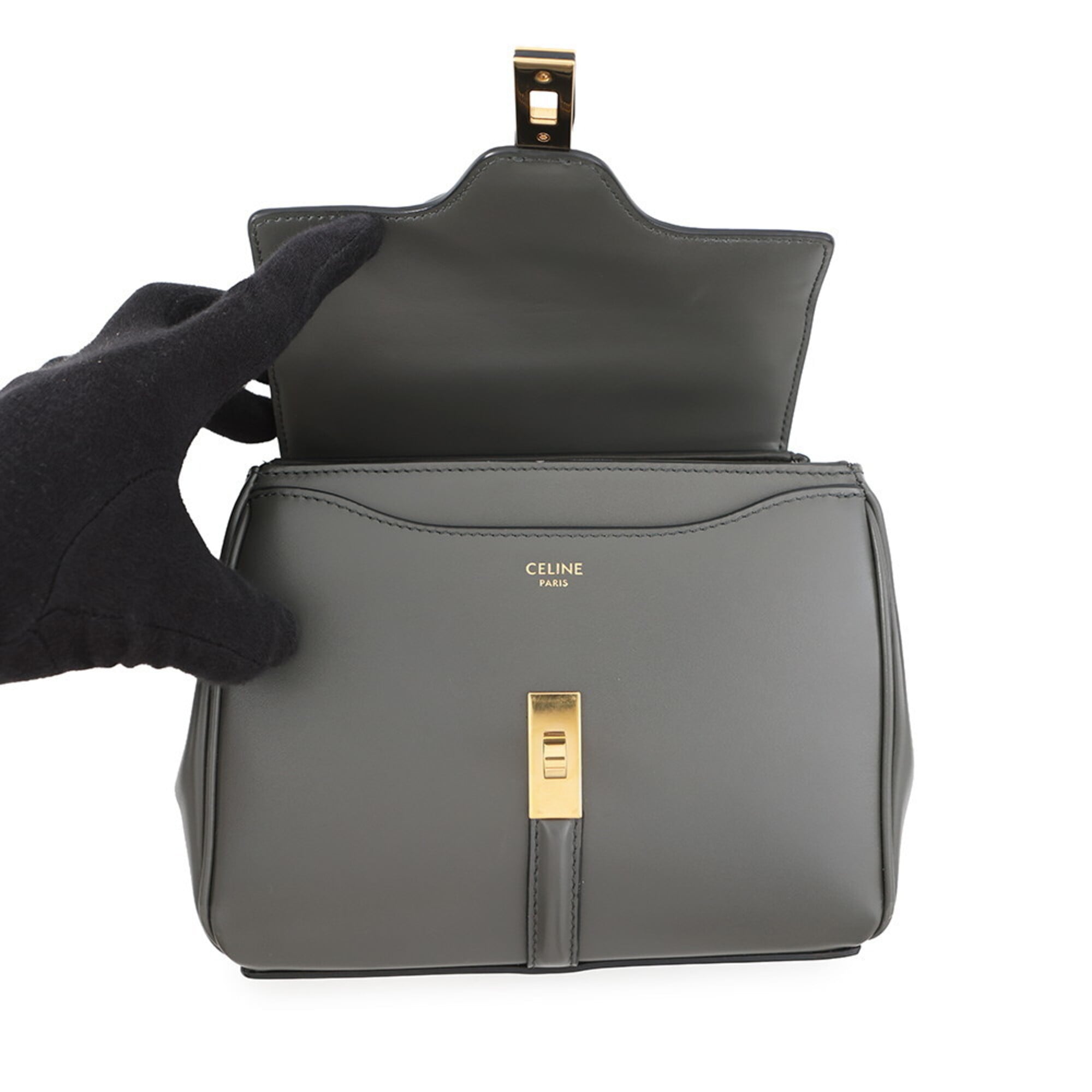 Celine Gray Leather Handbag (Pre-Owned)