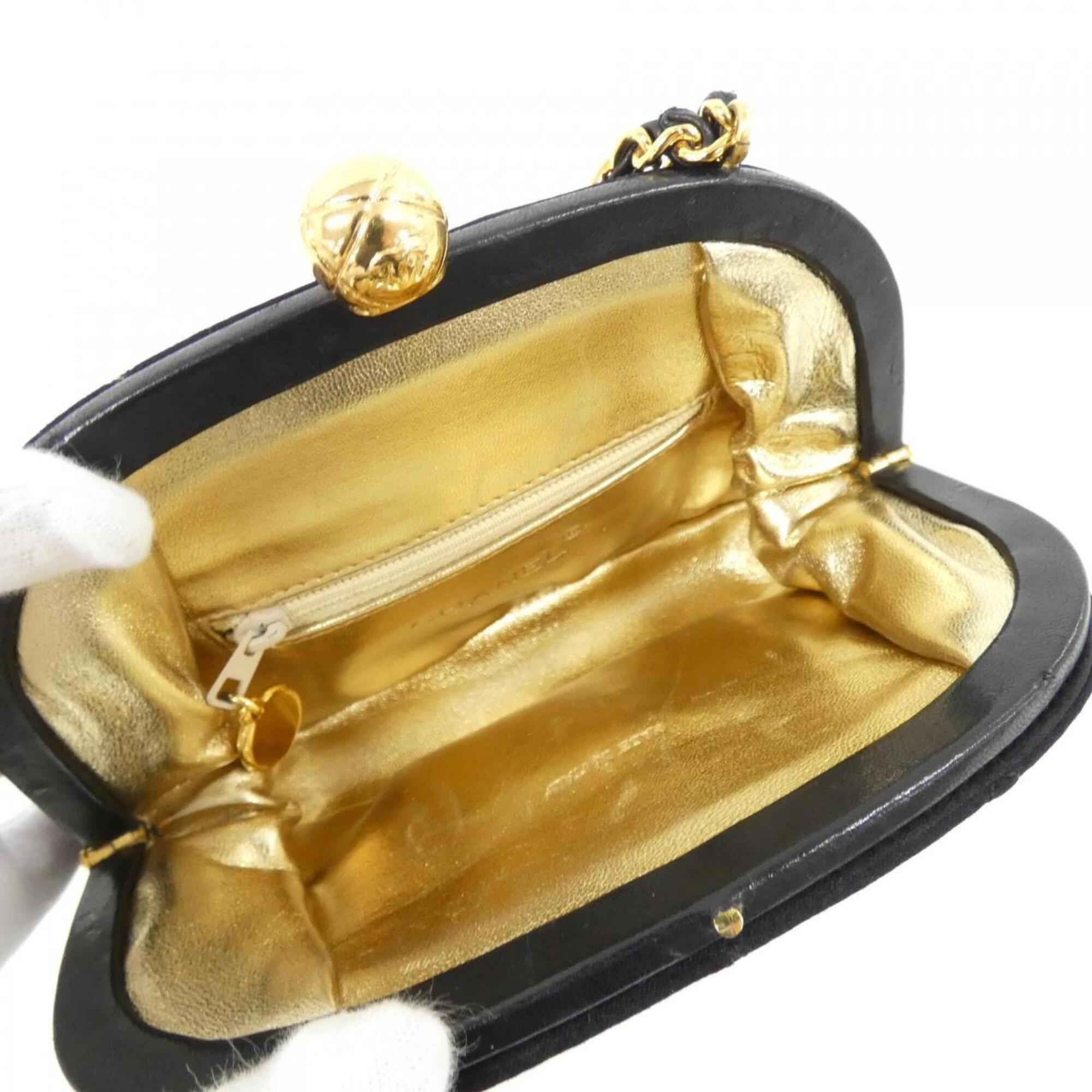 Chanel Black Satin Handbag (Pre-Owned)