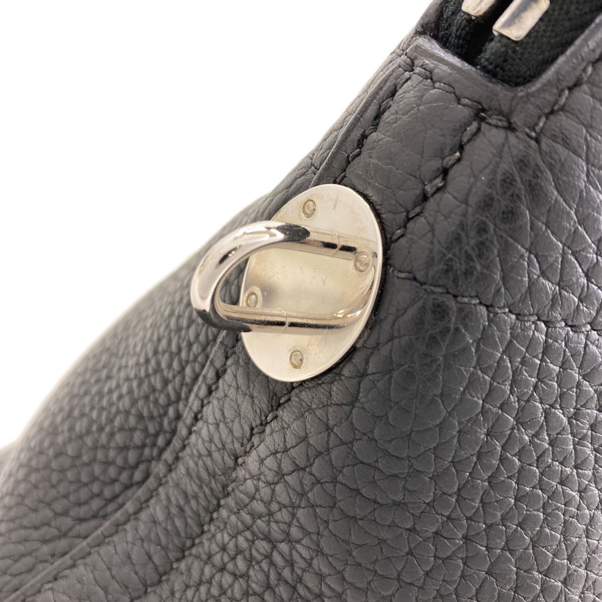 Hermes Black Taurillon Clemence Leather Handbag (Pre-Owned)