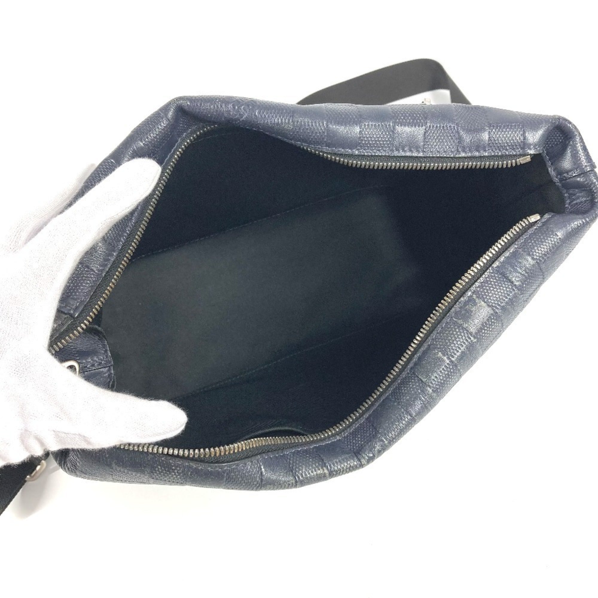 Louis Vuitton Black Galle Navy Damier Infini Shoulder Bag (Pre-Owned)