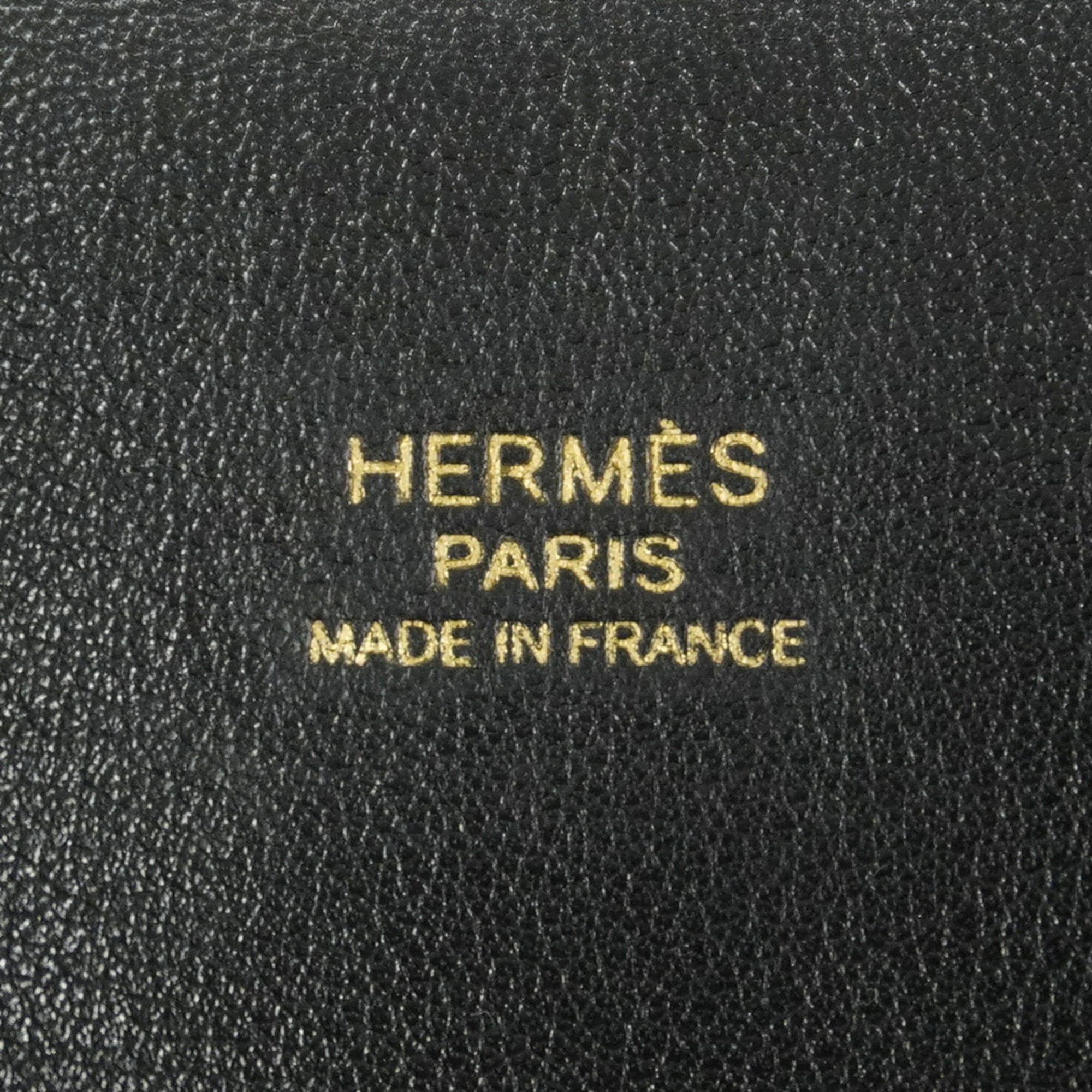 Hermes Black Taurillon Clemence Leather Handbag (Pre-Owned)