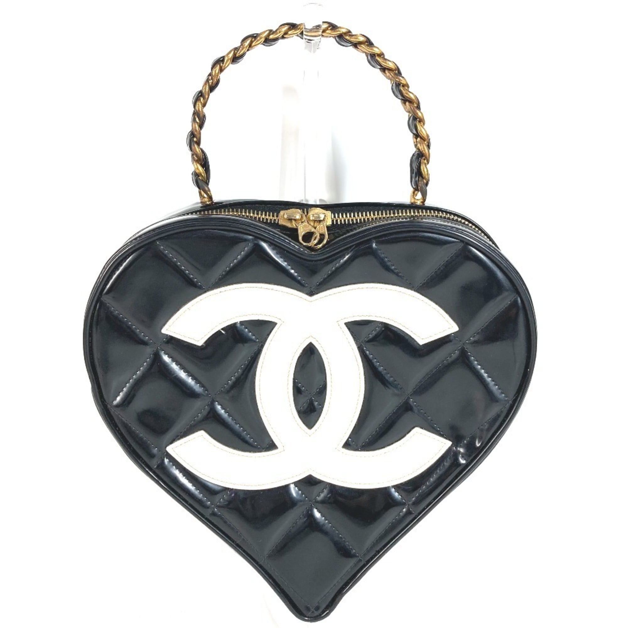 Chanel Black White Handbag Vanity Bag (Pre-Owned)