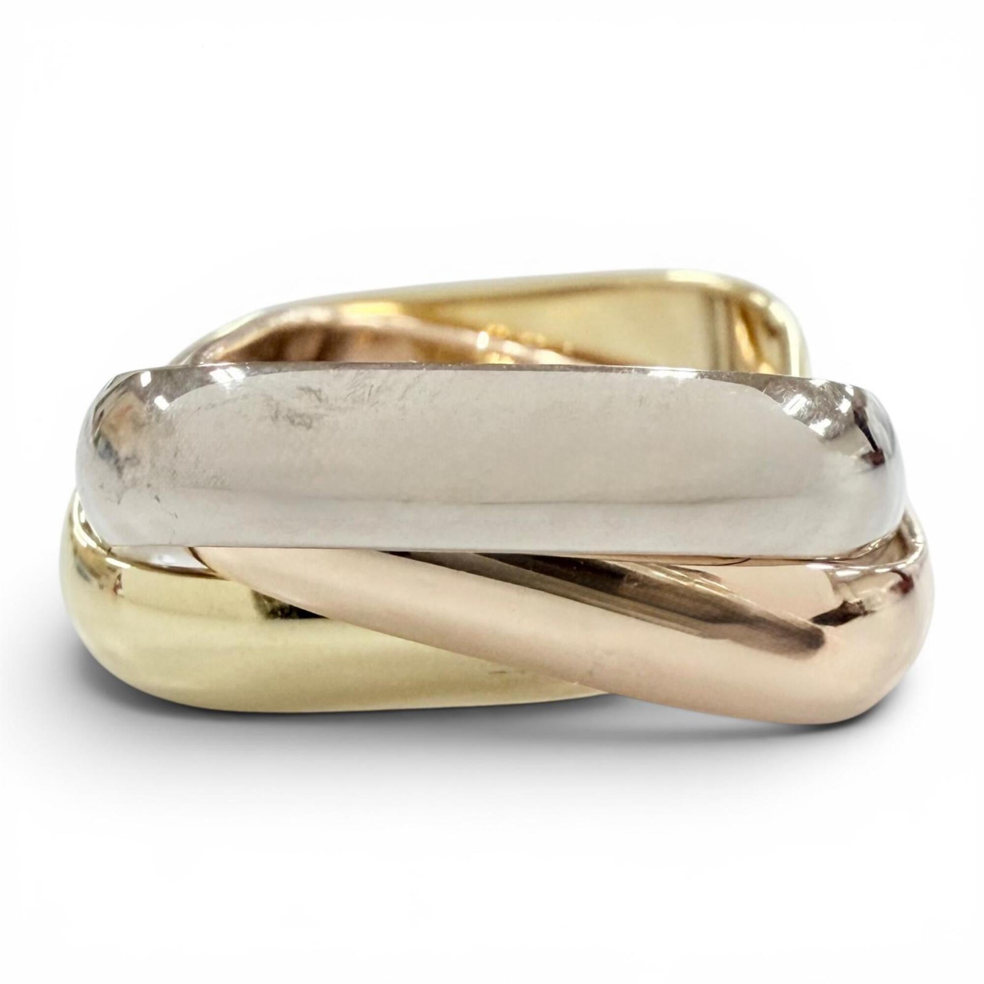 Cartier Pink Gold White Gold Yellow Gold Yellow Gold (18K) Pink Gold (18K) White Gold (18K) Band Ring (Pre-Owned)