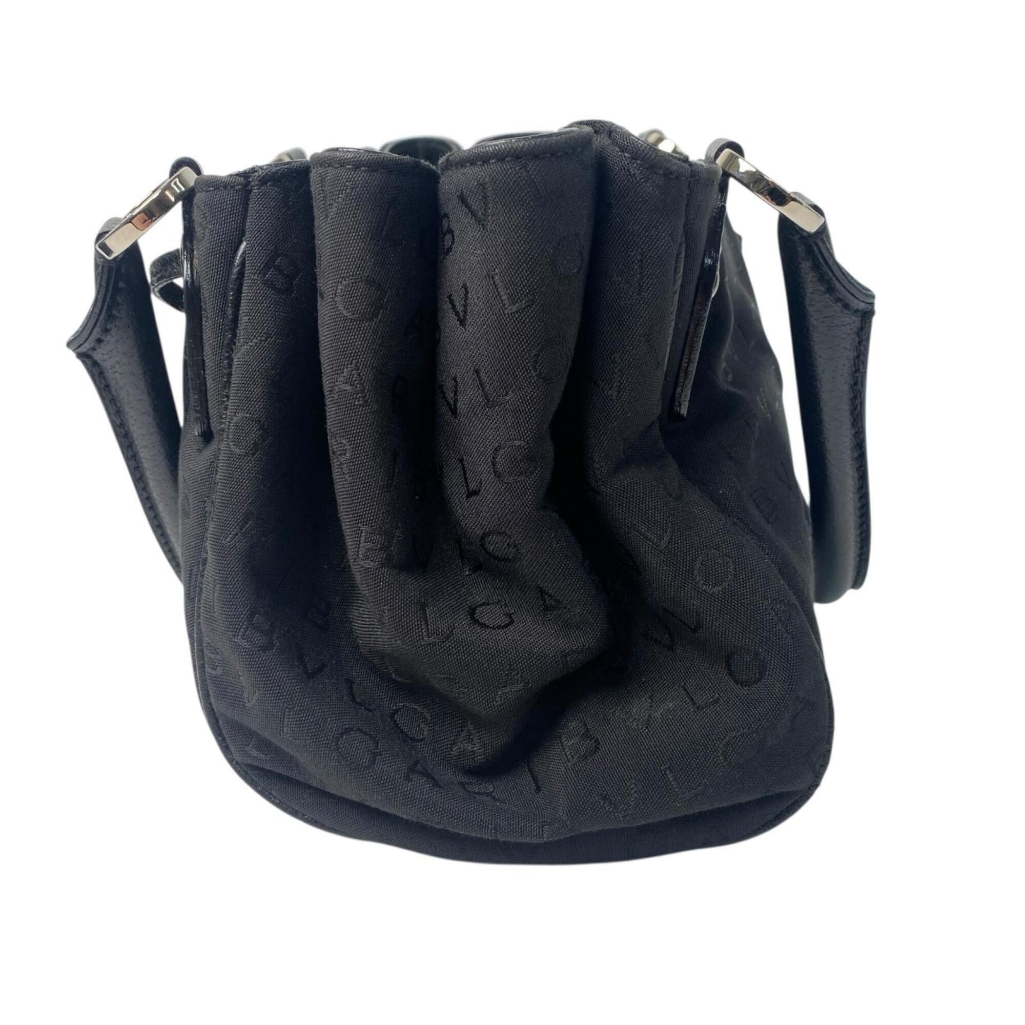 Bvlgari Black Canvas Leather Handbag (Pre-Owned)