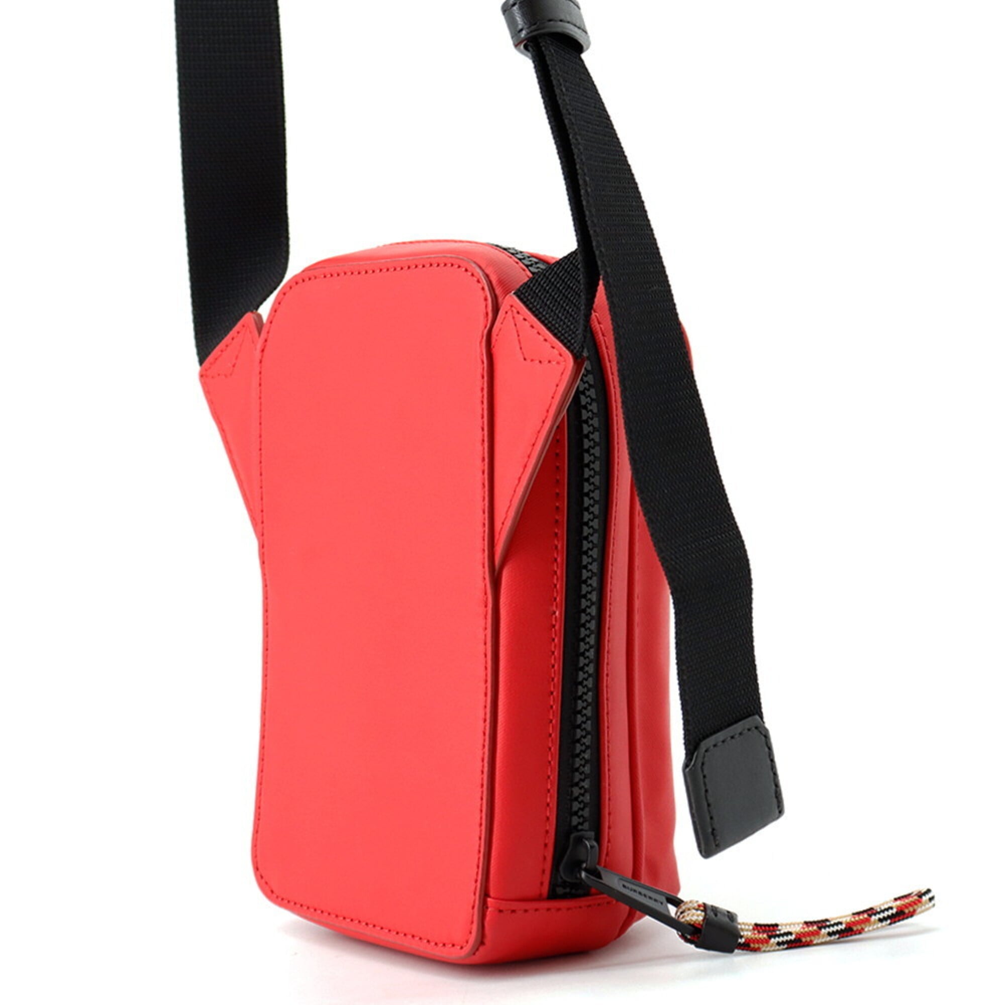 Burberry Black Red Color White Pvc Crossbody Bag Handbag Shoulder Bag (Pre-Owned)