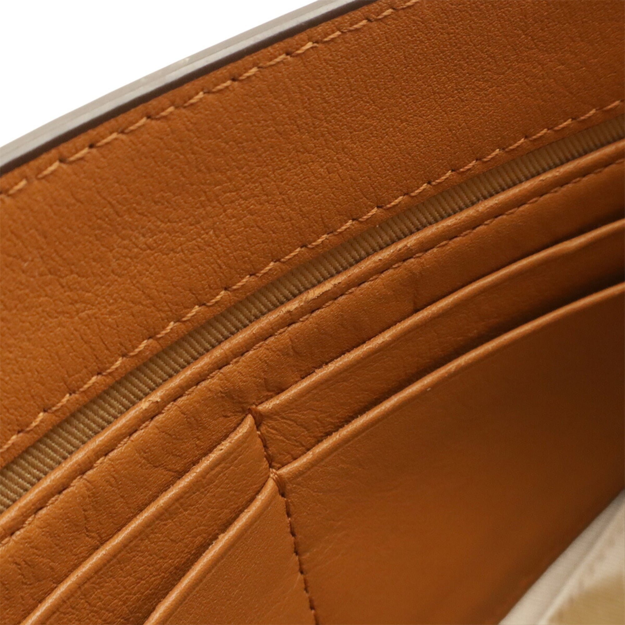 Mcm Visetos Brown Canvas Leather Clutch Bag Shoulder Bag (Pre-Owned)