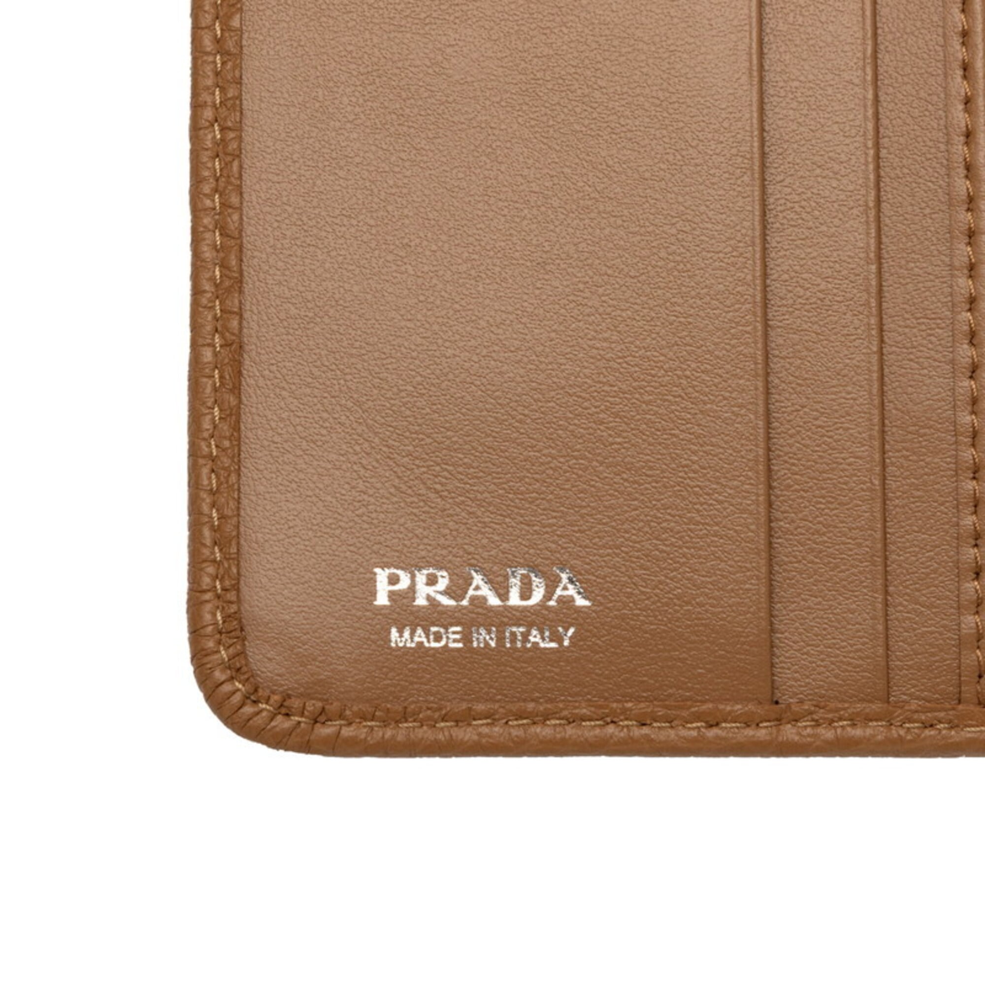 Prada Brown Camel Leather Wallet (Bi-Fold) (Pre-Owned)