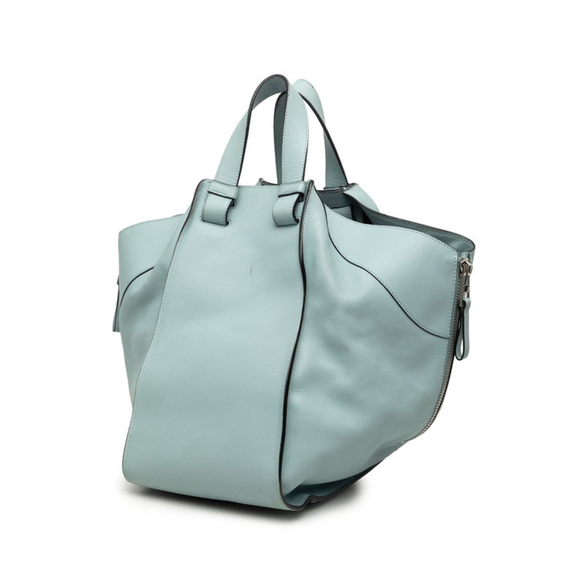 Loewe Blue Leather Handbag Pouch Shoulder Bag (Pre-Owned)