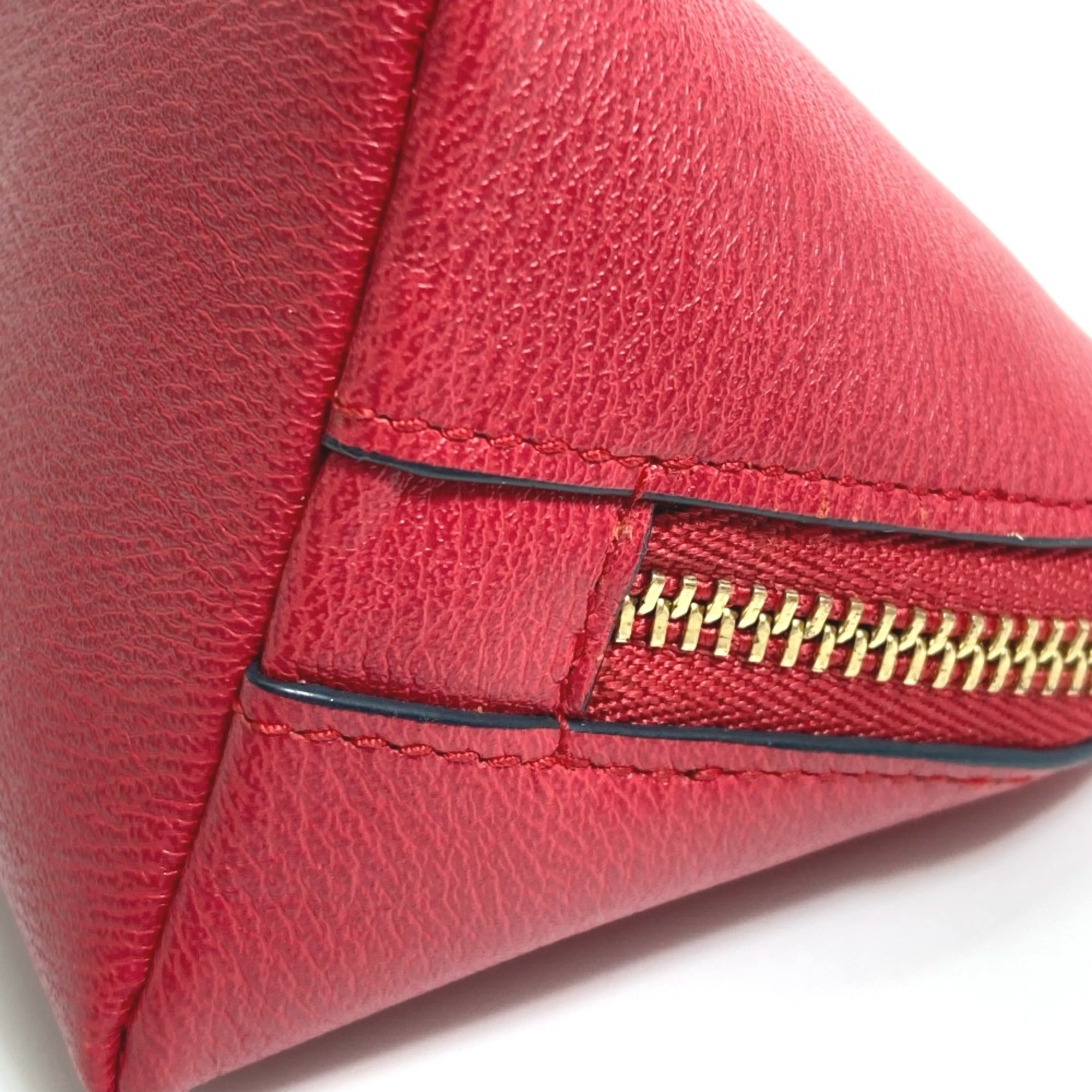 Loewe Red Leather Pouch (Pre-Owned)