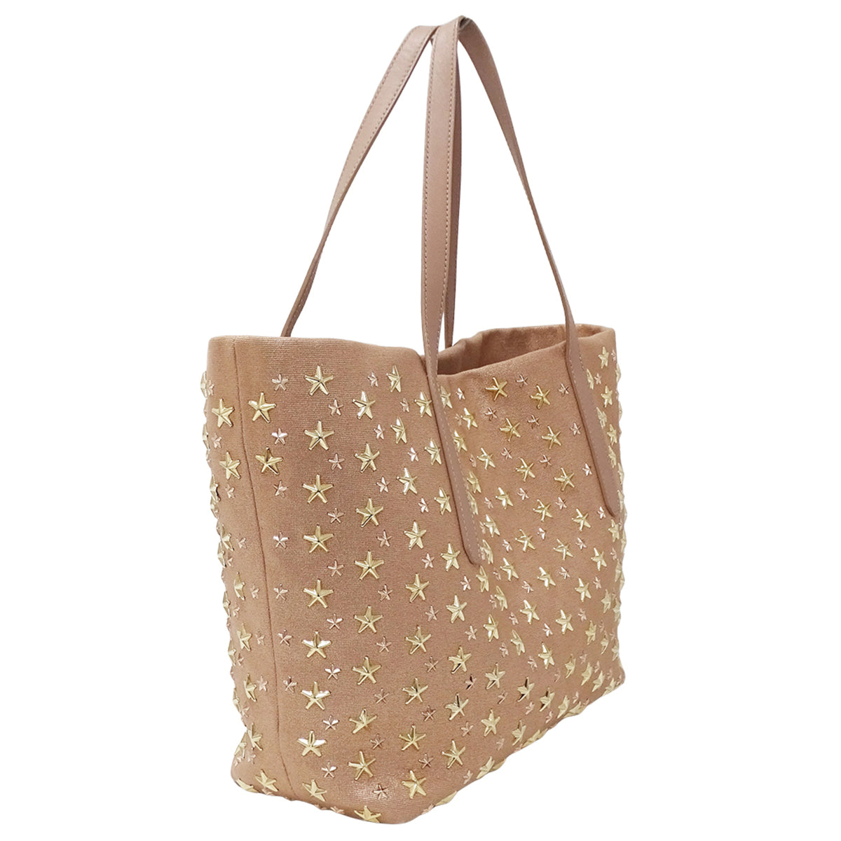 Jimmy Choo Pink Canvas Handbag Tote Bag (Pre-Owned)