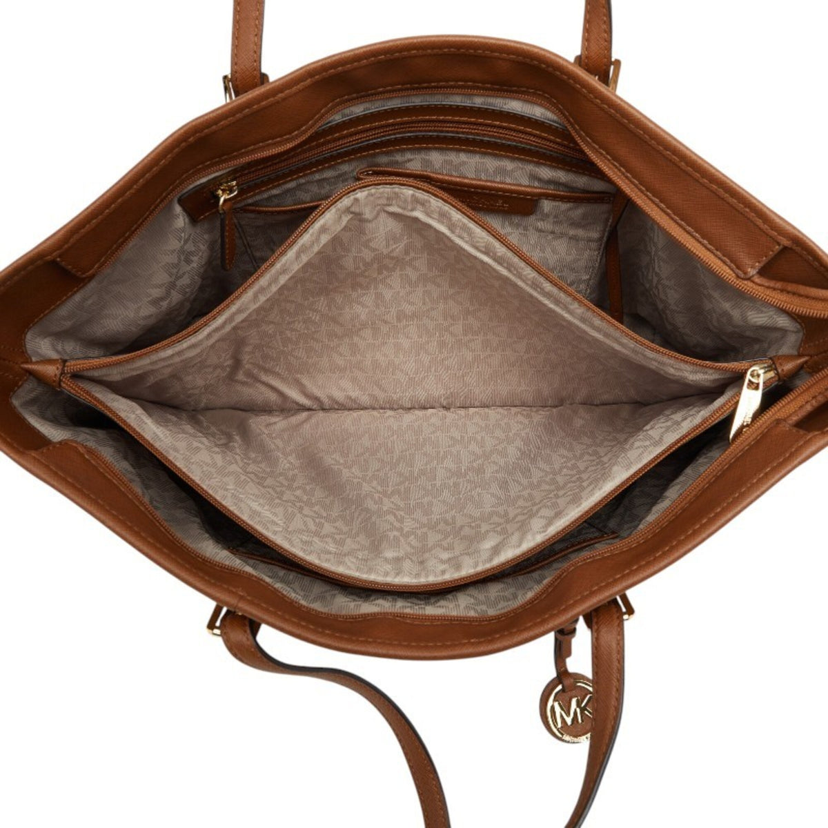 Michael Kors Brown Pvc Leather Handbag Tote Bag (Pre-Owned)