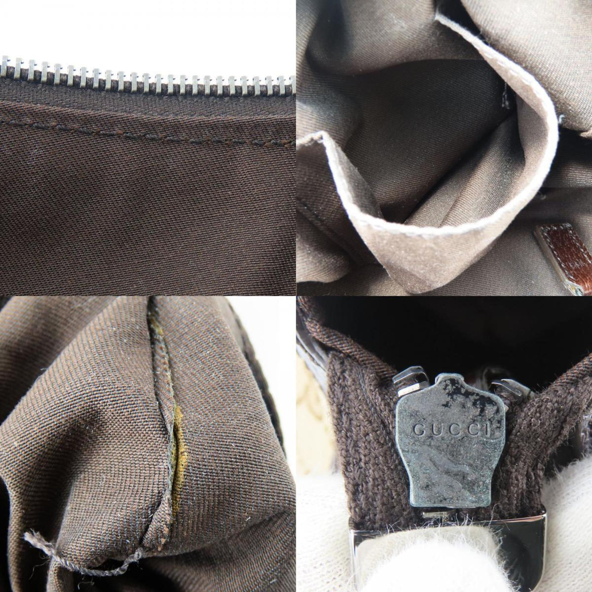 Gucci Gg Canvas Beige Brown Gg Canvas Shoulder Bag (Pre-Owned)